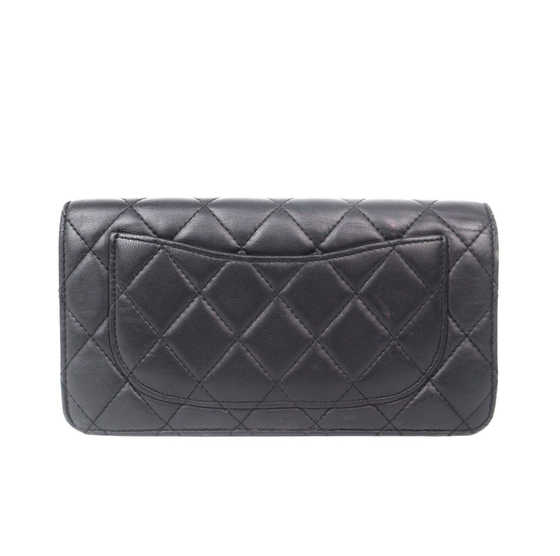 C1078 Chanel Lambskin Timeless Classic Long Wallet-Pre Owned
