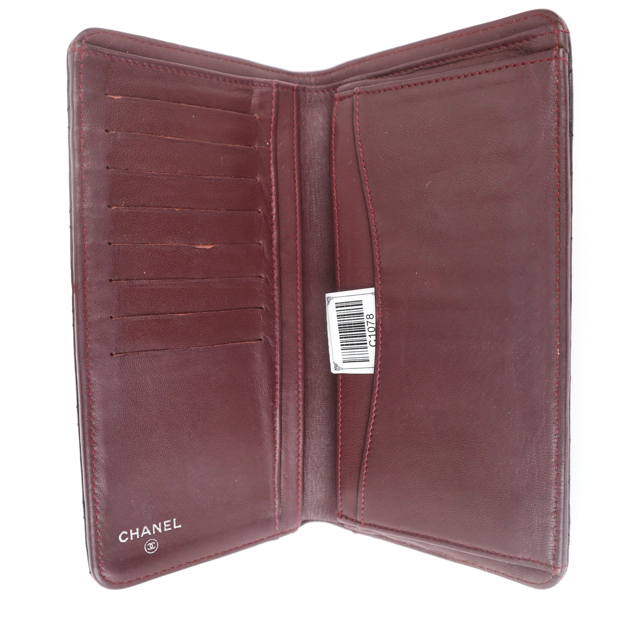 C1078 Chanel Lambskin Timeless Classic Long Wallet-Pre Owned