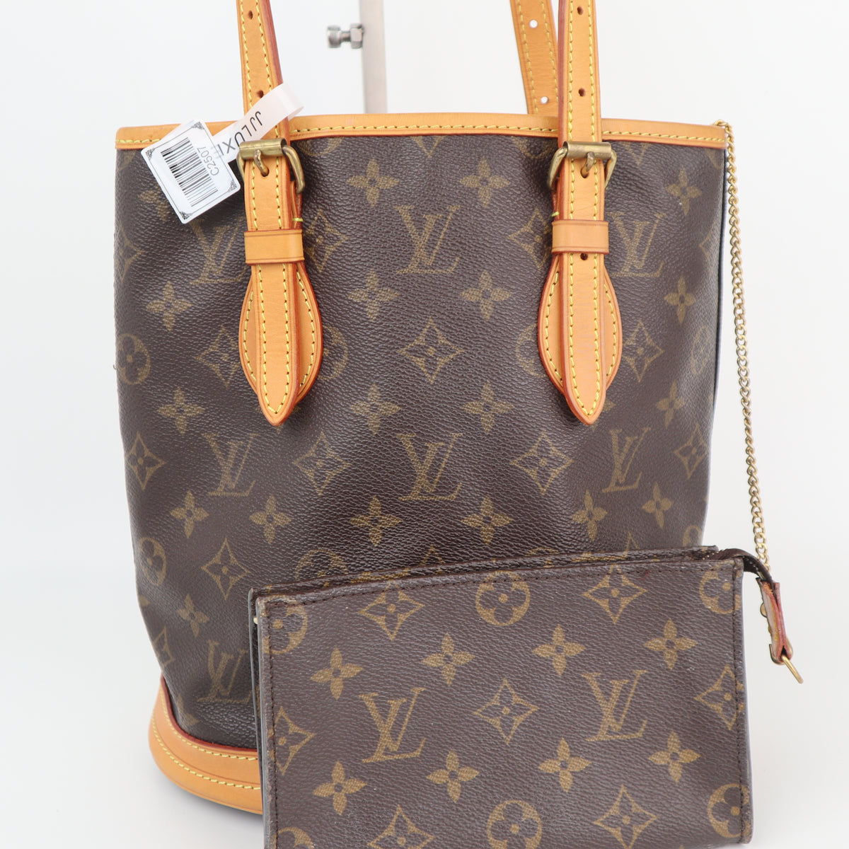 C2507R Louis Vuitton Bucket Bag Monogram Canvas Marais Bucket | Pre-Owned Excellent Brown Monogram Canvas
