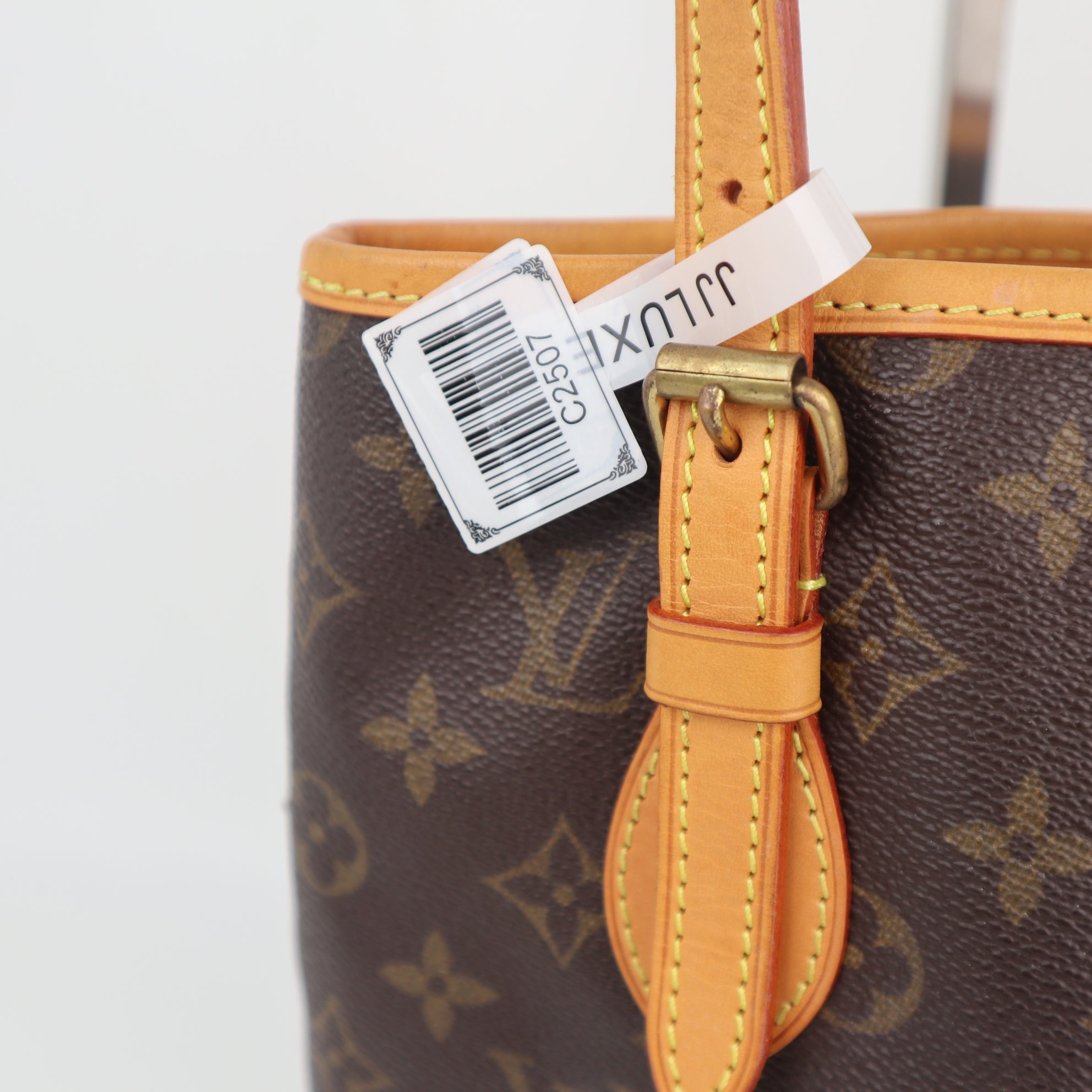 C2507R Louis Vuitton Bucket Bag Monogram Canvas Marais Bucket | Pre-Owned Excellent Brown Monogram Canvas