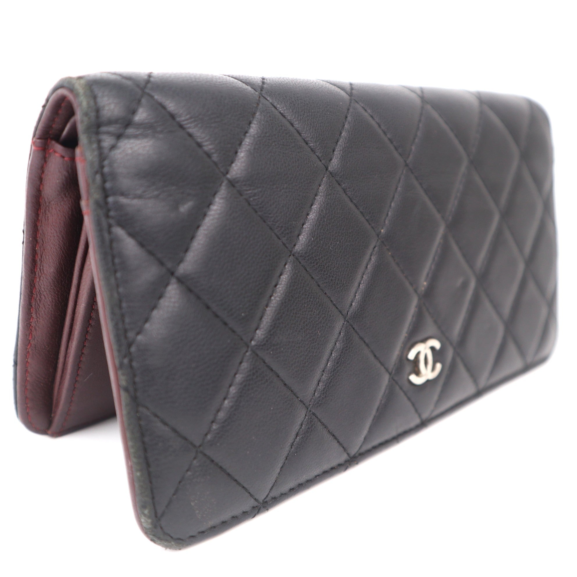C1078 Chanel Lambskin Timeless Classic Long Wallet-Pre Owned