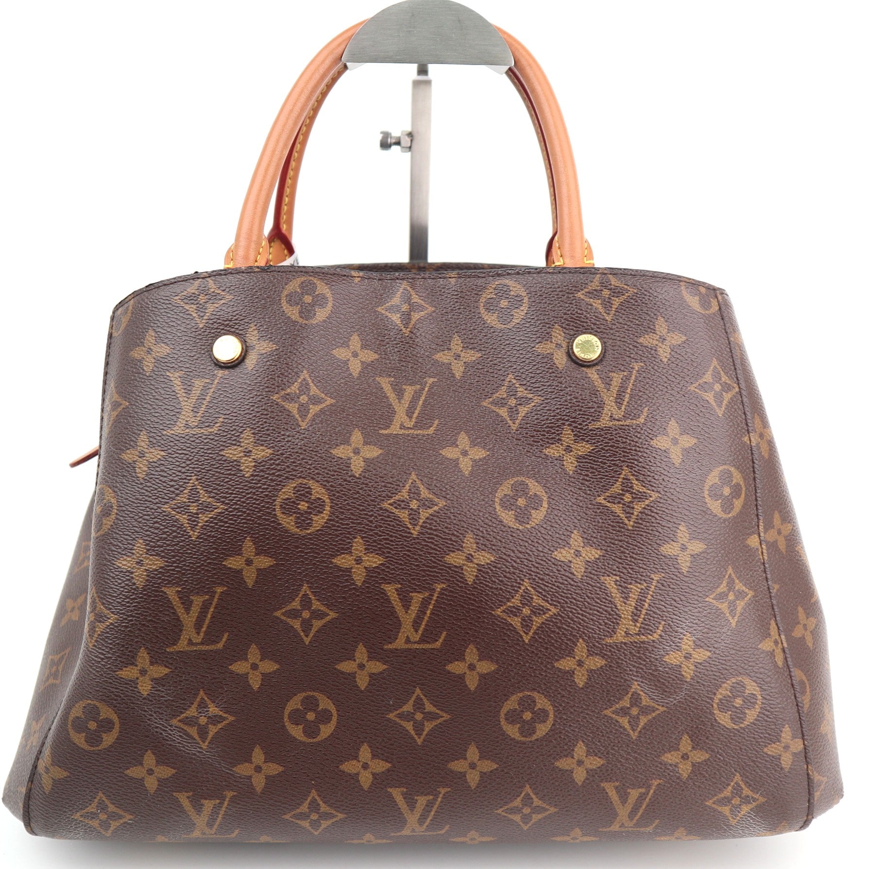 C2519R Louis Vuitton Top Handle Bag Monogram Montaigne BB | Pre-Owned Very Good Brown Monogram Coated Canvas
