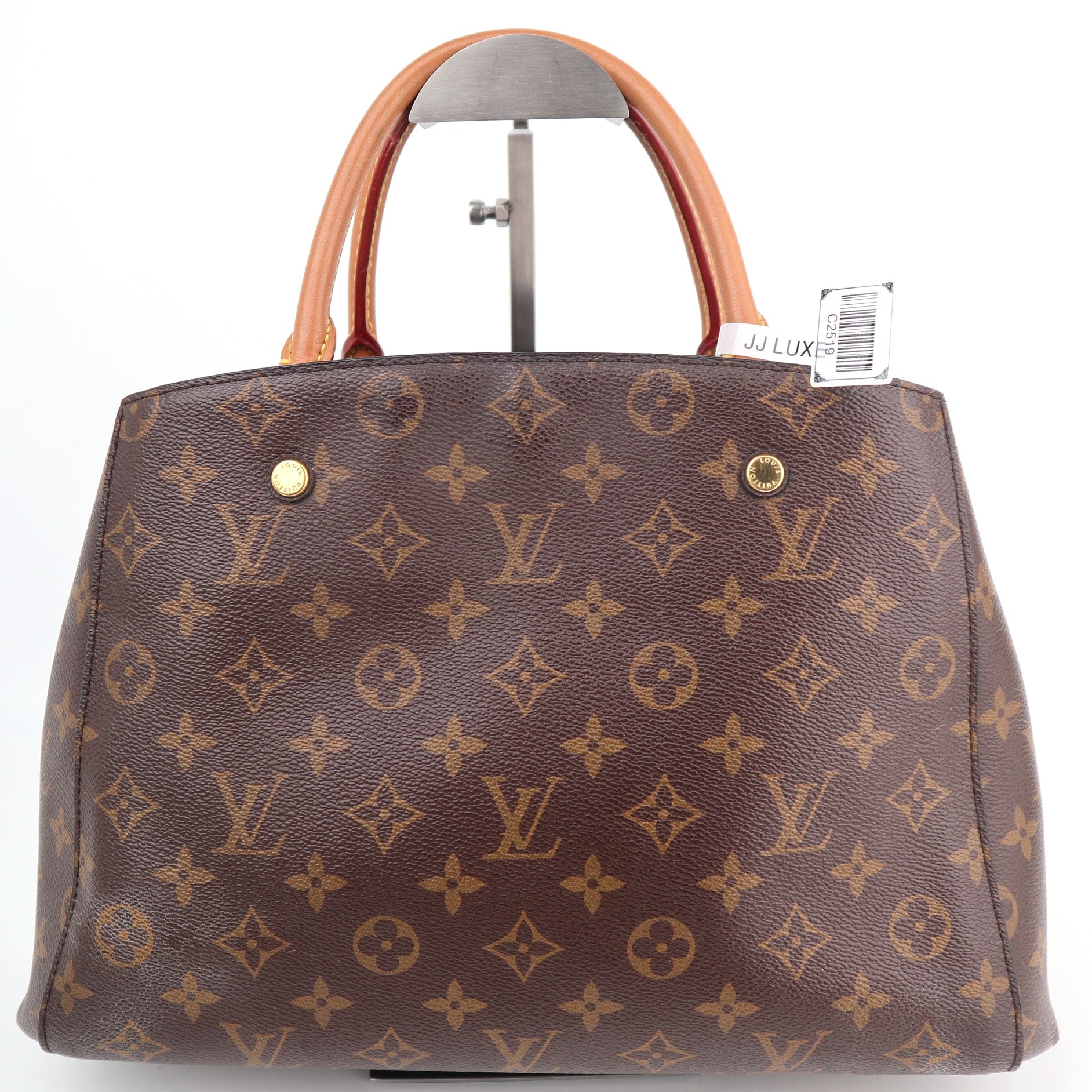 C2519R Louis Vuitton Top Handle Bag Monogram Montaigne BB | Pre-Owned Very Good Brown Monogram Coated Canvas