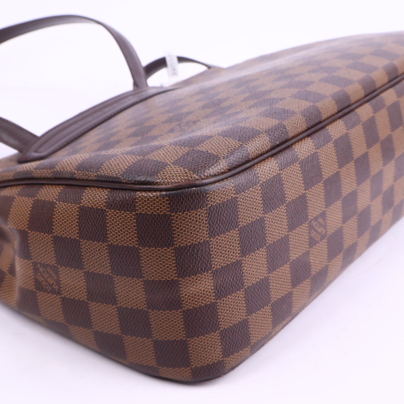 J2915 Louis Vuitton Tote Bag Damier Ebene Parioli PM | Pre-Owned Brown Damier Ebene Coated Canvas; Leather
