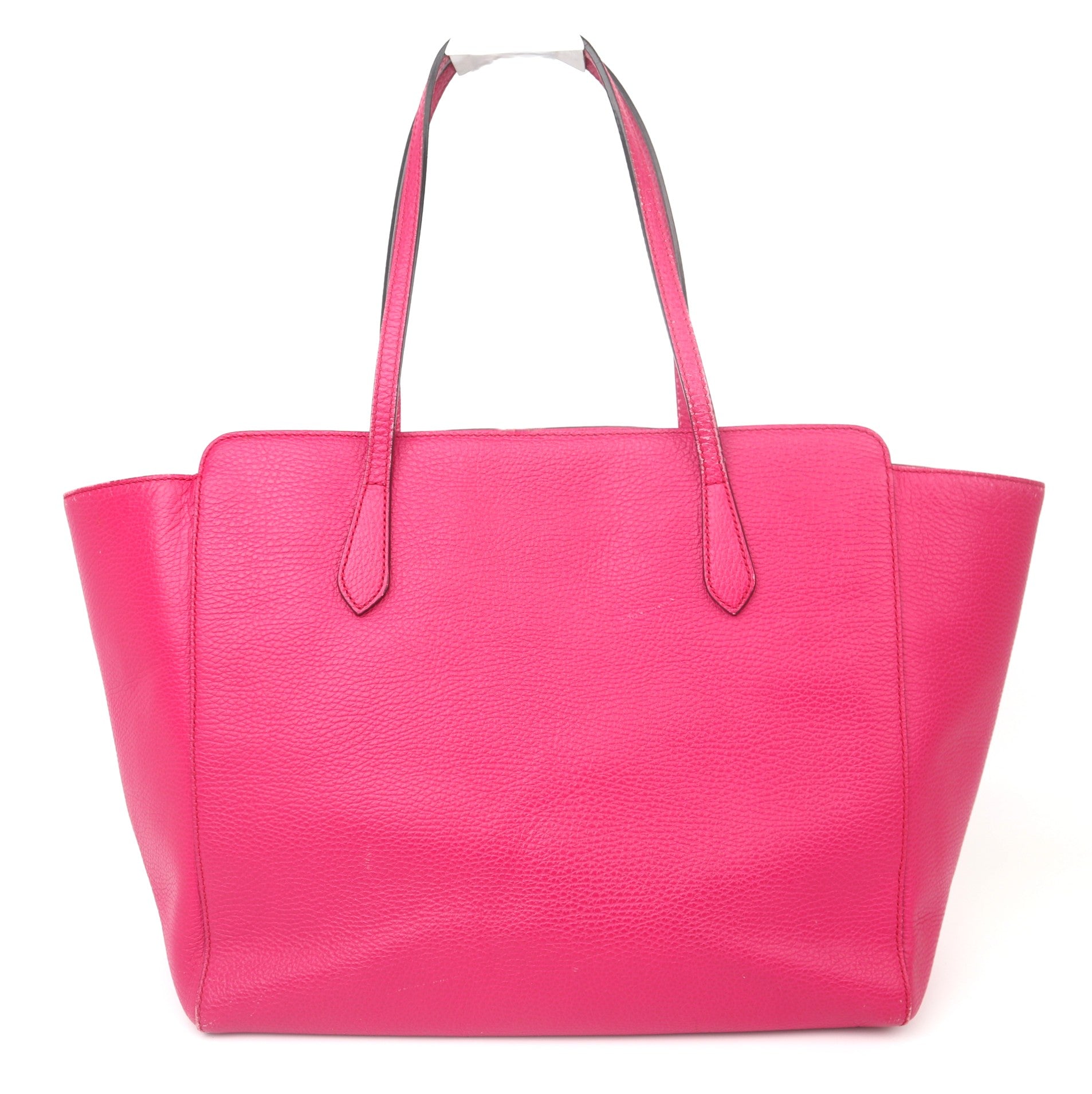 C1090 GUCCI Pink Leather Medium Swing Tote Bag-Pre Owned