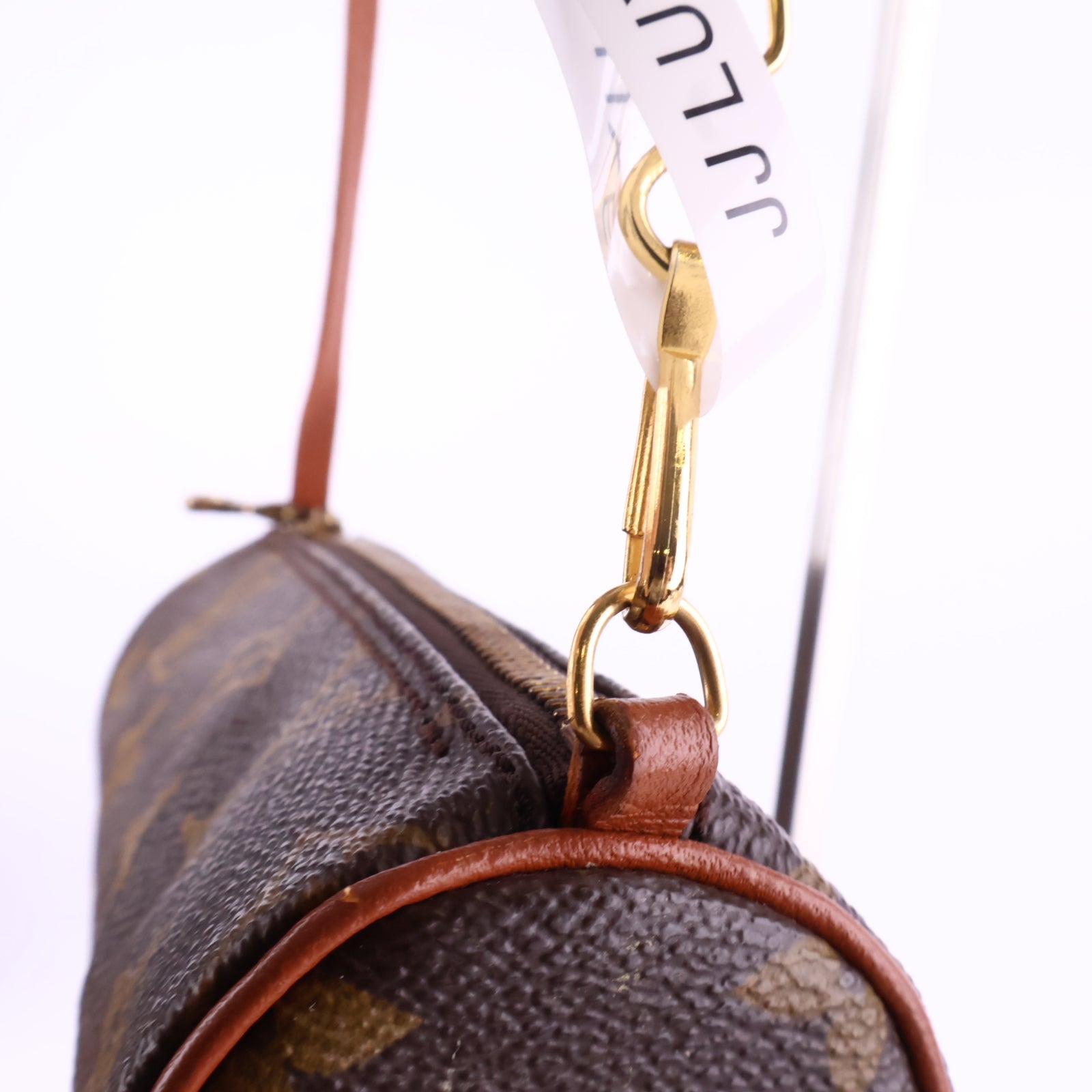 J2924R Louis Vuitton Mini Bag Monogram Canvas Papillon Mini Pochette | Pre-Owned Brown Monogram Coated Canvas; Leather