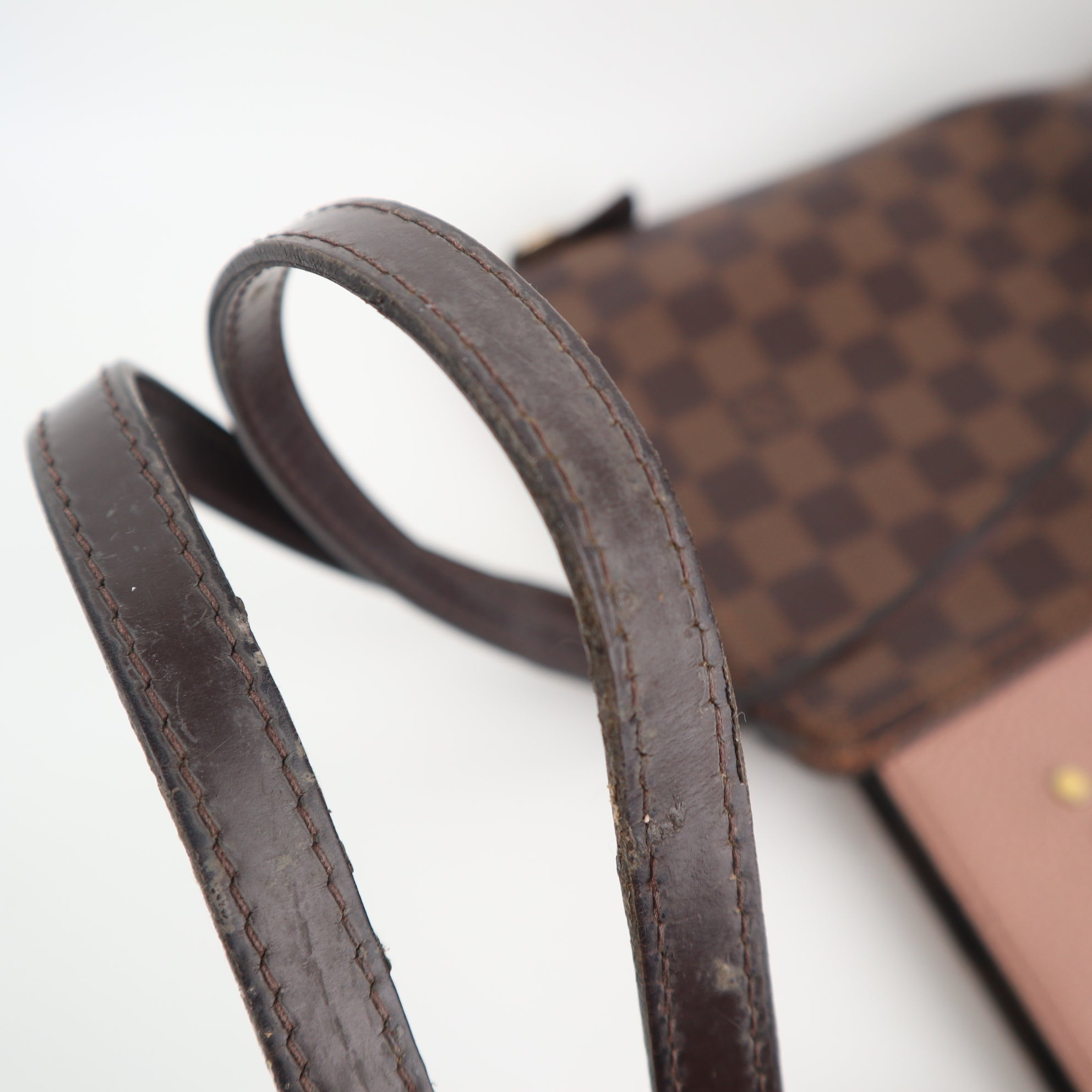 Louis Vuitton Damier Ebene Jersey Magnolia Shoulder Bag C1671 | Pre-Owned Very Good Brown Damier Ebene Canvas