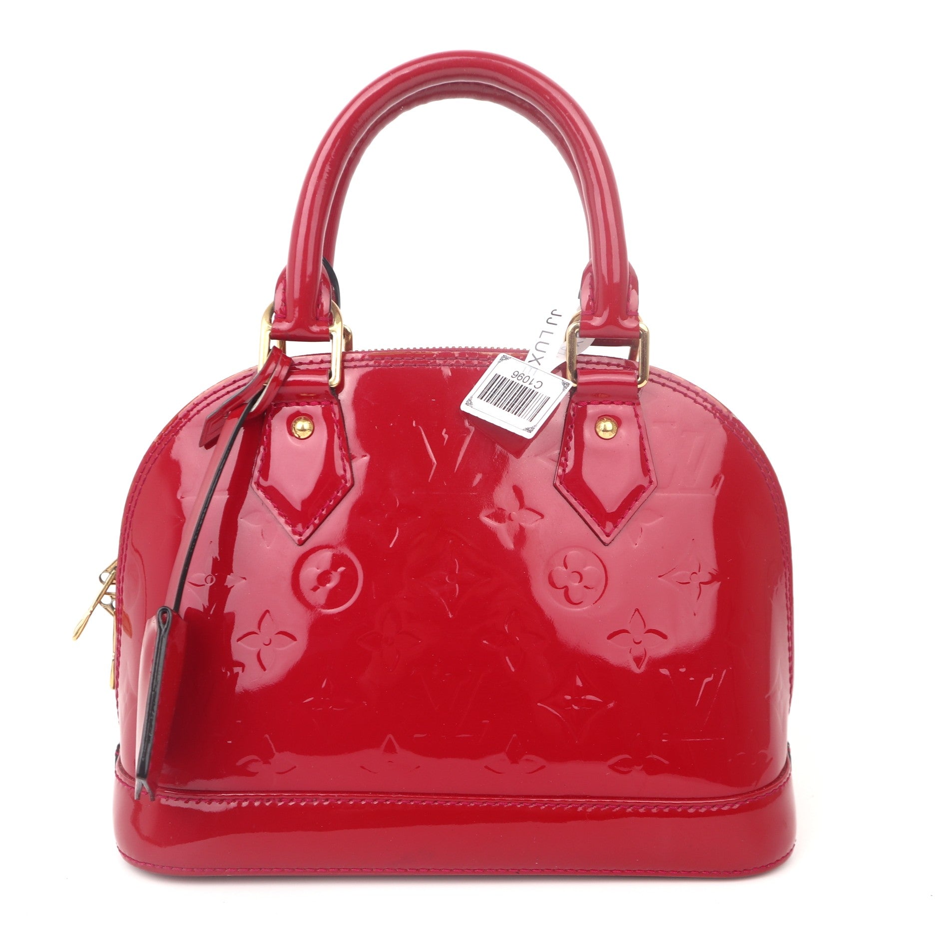 C1096 LOUIS VUITTON Monogram Vernis Alma Indian Rose 2 Way Bag-Pre Owned