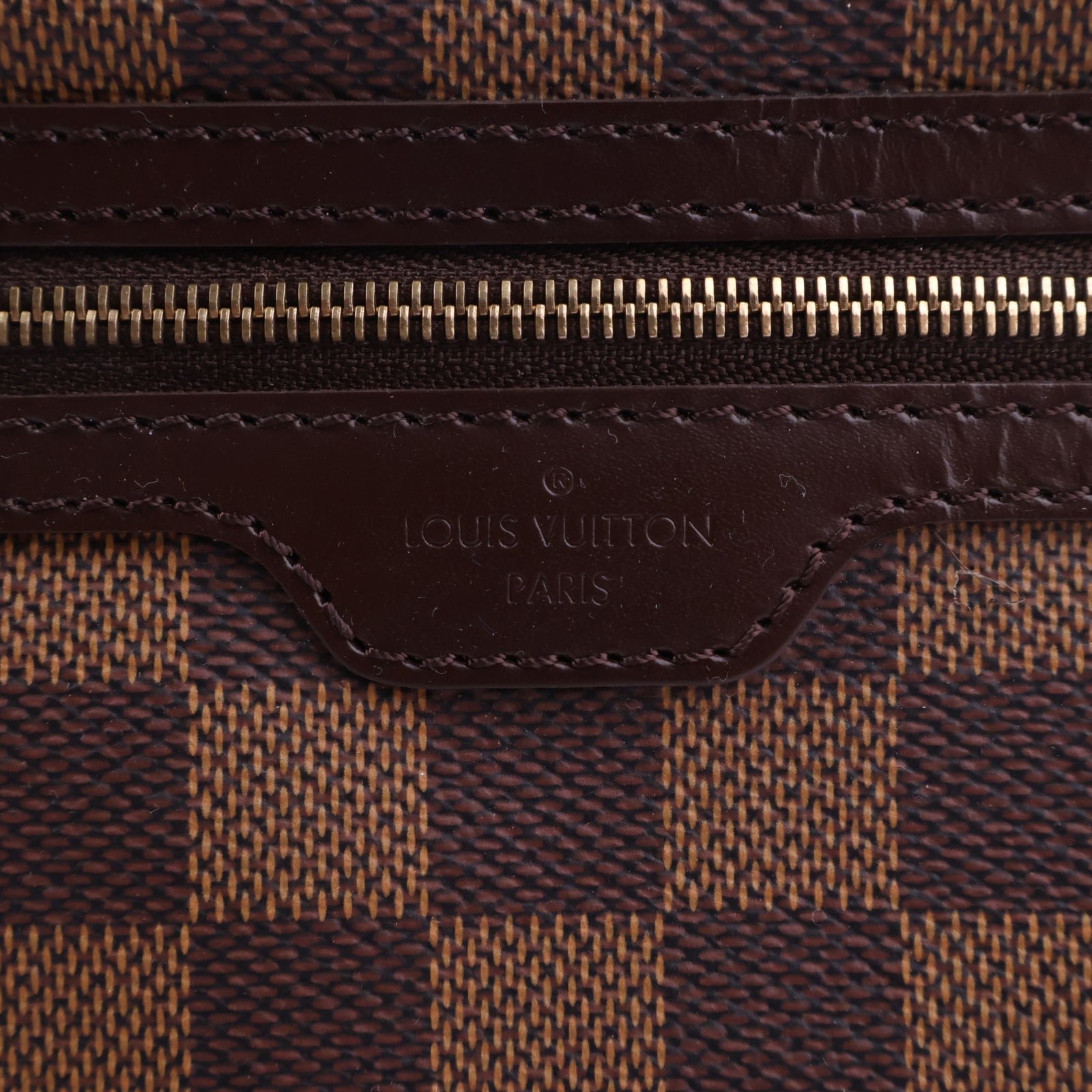 J2829 Louis Vuitton Clutch Bag Damier Ebene Saint Paul Pochette | Pre-Owned Brown Damier Ebene Canvas