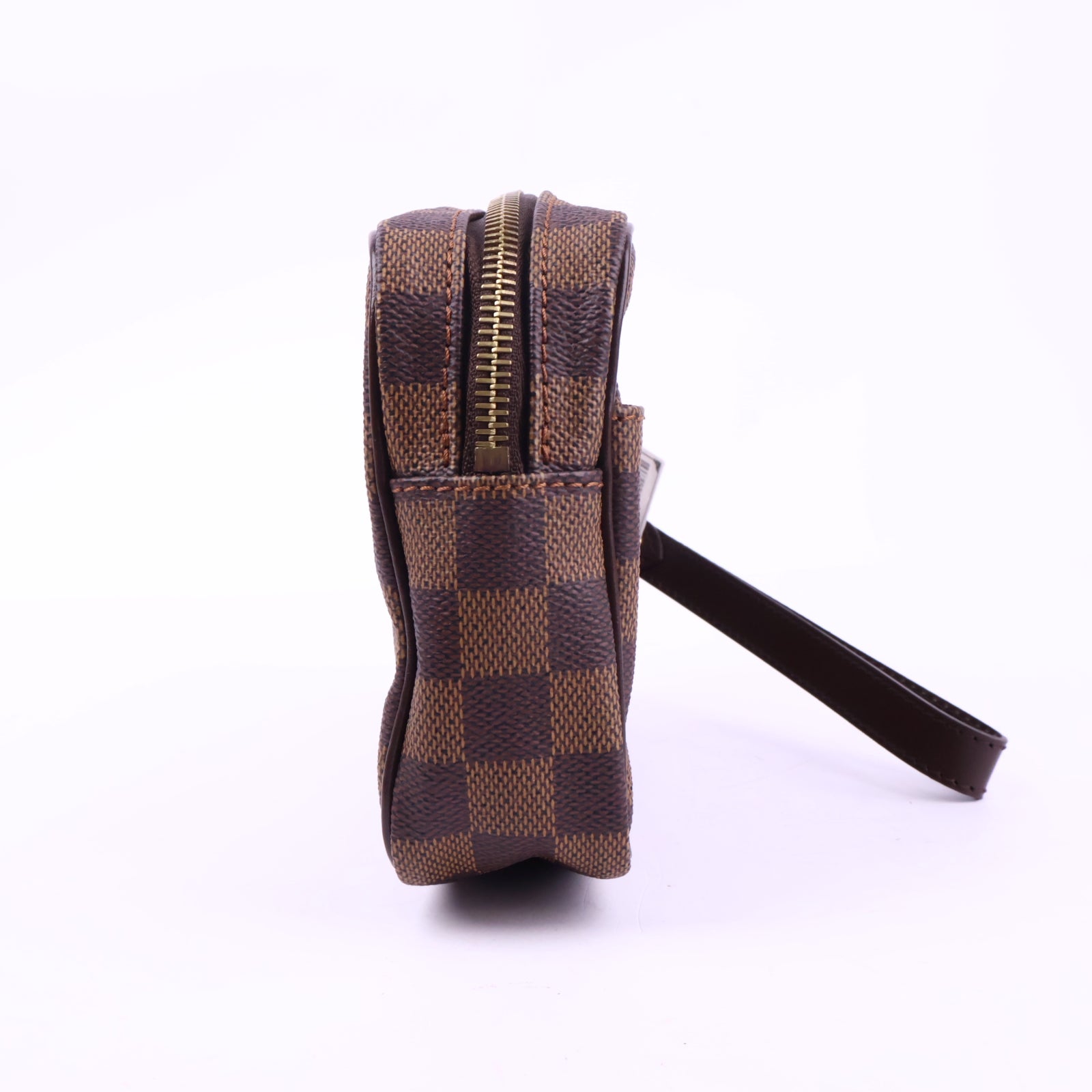J2829 Louis Vuitton Clutch Bag Damier Ebene Saint Paul Pochette | Pre-Owned Brown Damier Ebene Canvas