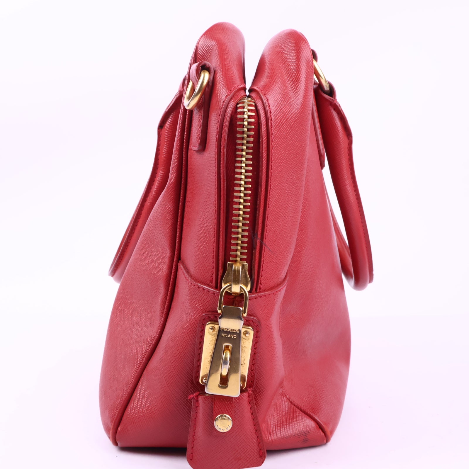 J2838 Prada Shoulder Bag Saffiano Lux | Pre-Owned Plain Leather