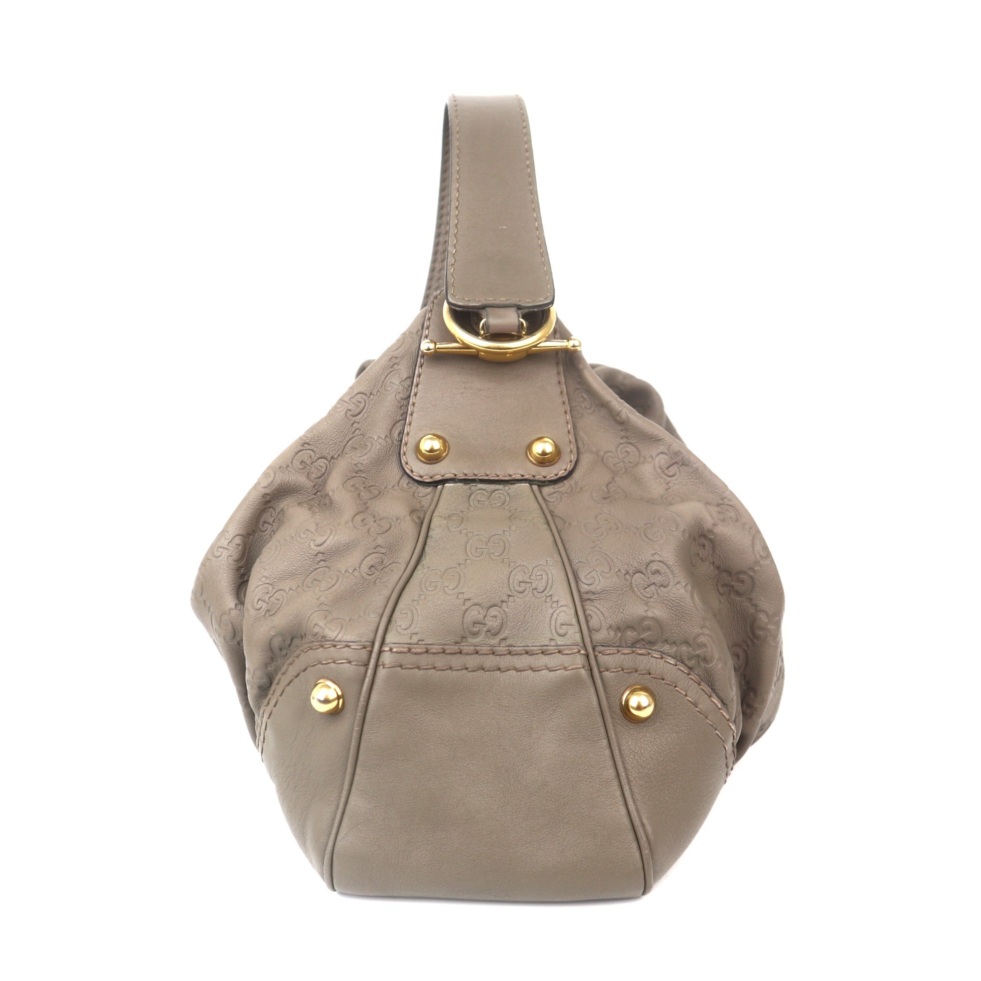 C1104 Gucci Bouvier leather in Grey handbag -Pre Owned