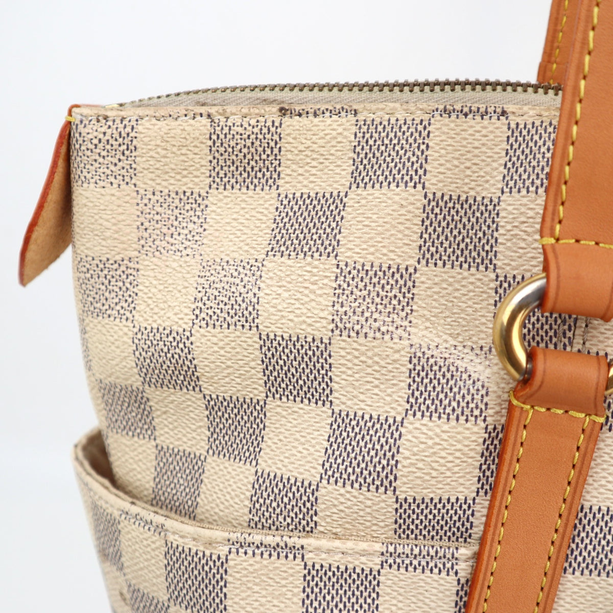 Louis Vuitton Damier Azur Totally Canvas Totally MM Shoulder Bag C1681R# | Pre-Owned Very Good Brown Damier Canvas