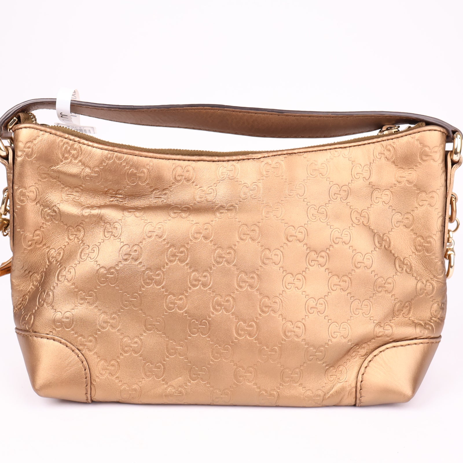 J1364 Gucci Leather handbag Brown - Pre Owned