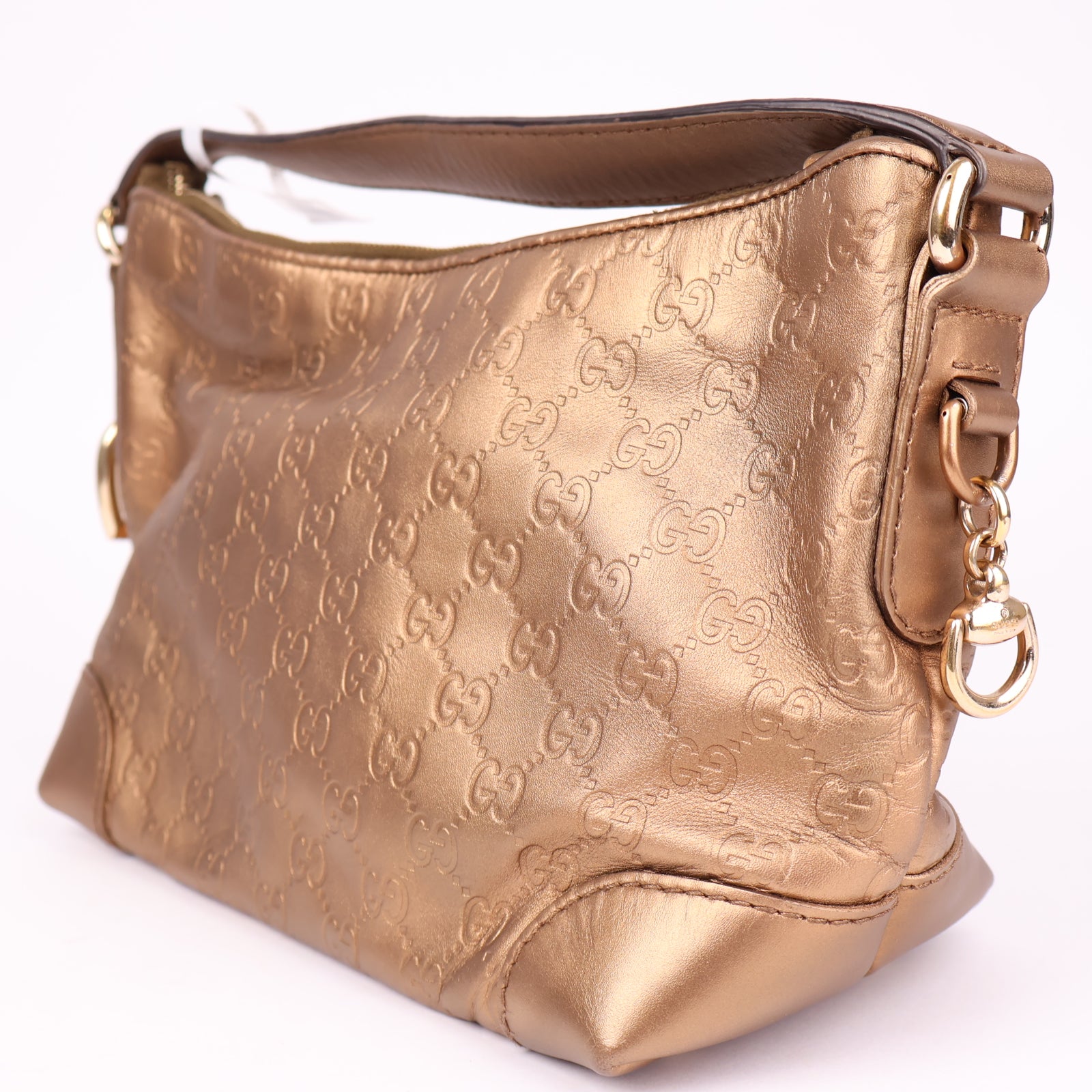 J1364 Gucci Leather handbag Brown - Pre Owned