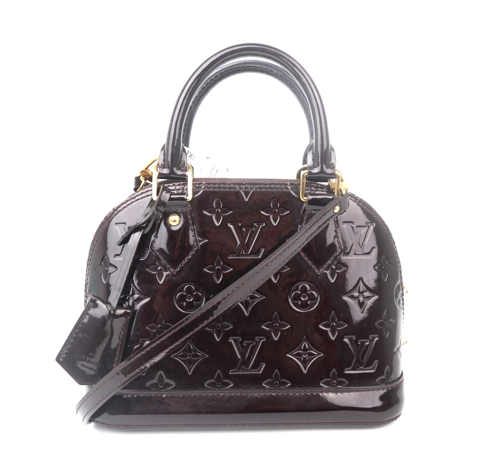 C1106 Louis Vuitton Amarante Monogram Vernis Alma BB Bag -Pre Owned