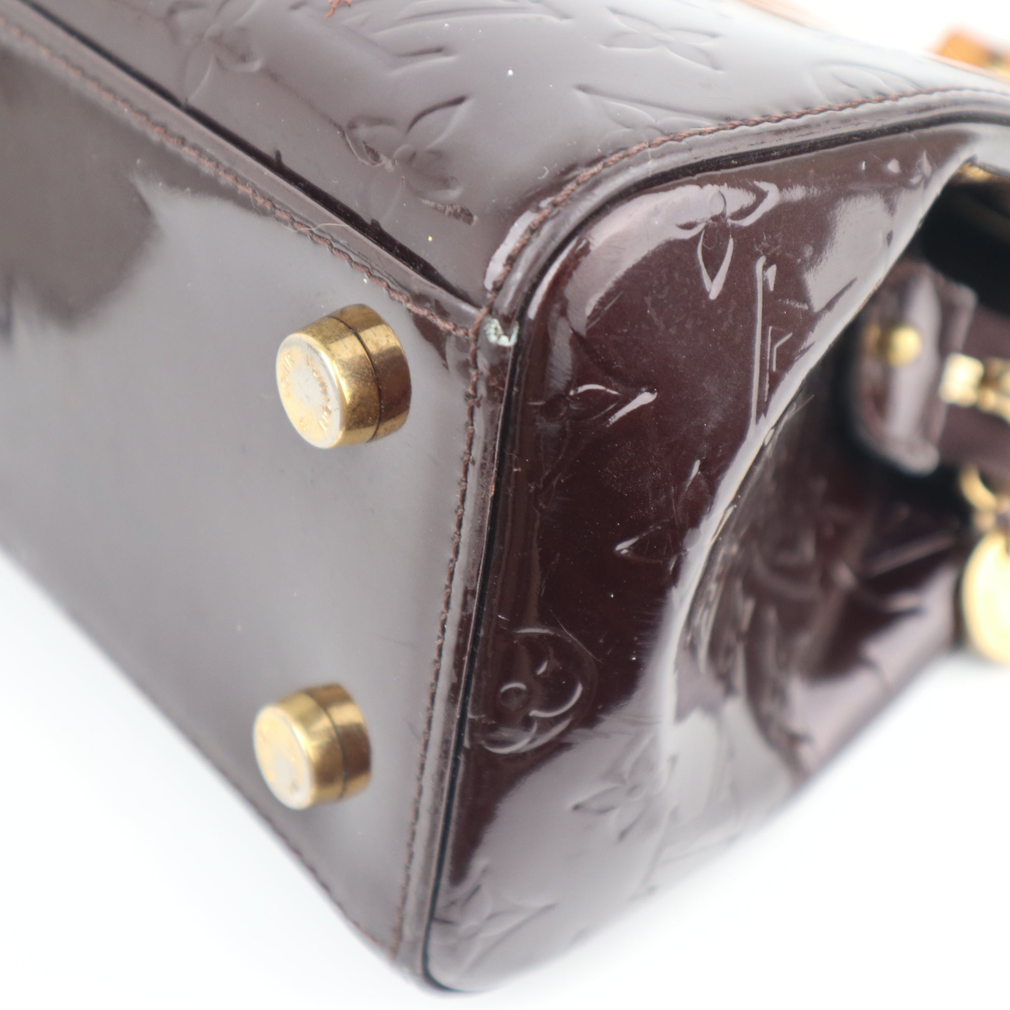 Louis Vuitton Amarante Monogram Vernis Brea MM Shoulder Bag C1684 | Pre-Owned Good Brown Monogram Canvas