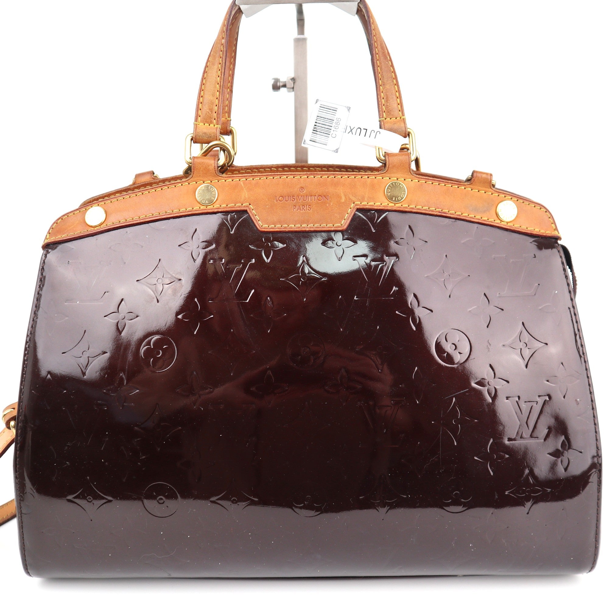 Louis Vuitton Amarante Monogram Vernis Brea MM Shoulder Bag C1686 | Pre-Owned Good Brown Monogram Canvas
