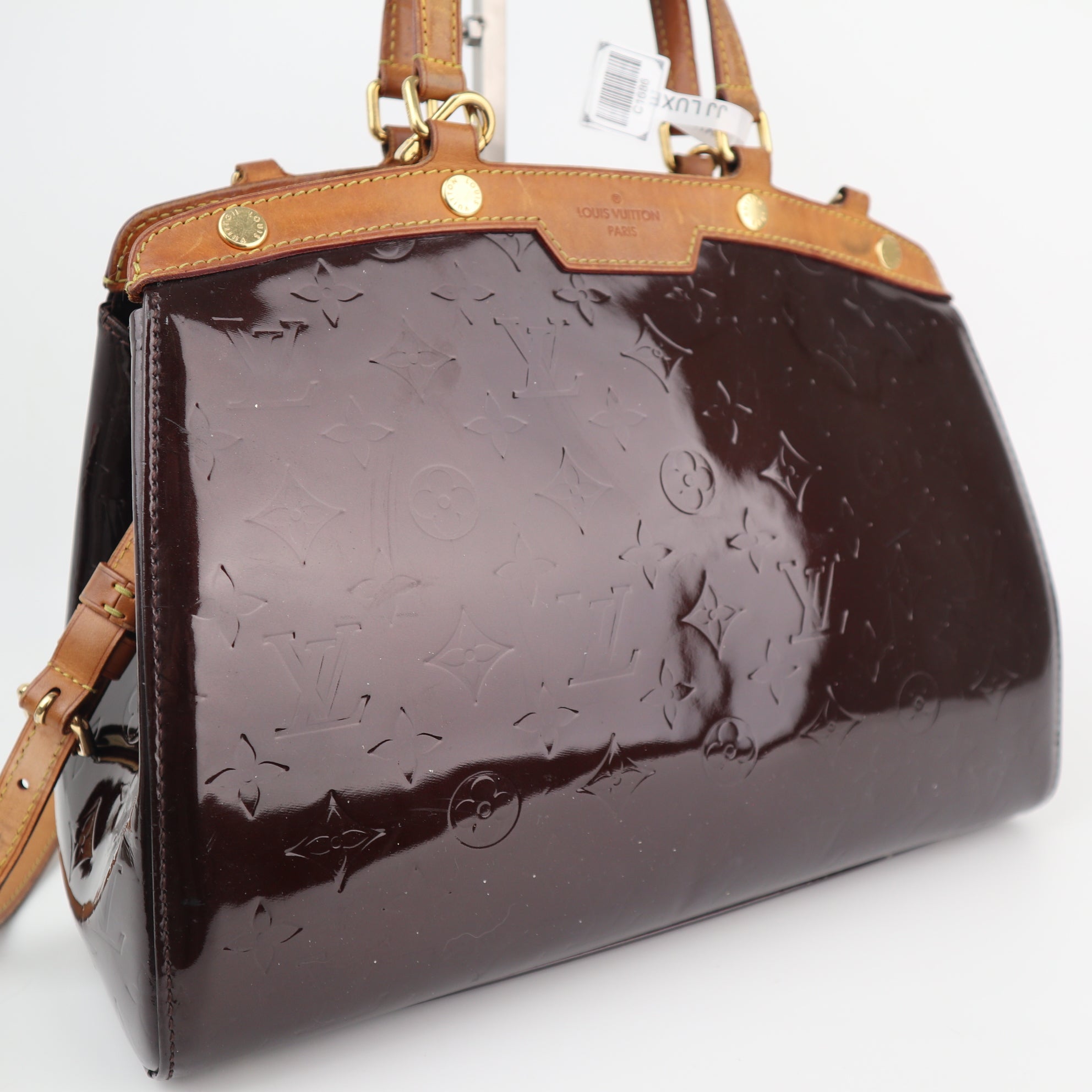 Louis Vuitton Amarante Monogram Vernis Brea MM Shoulder Bag C1686 | Pre-Owned Good Brown Monogram Canvas