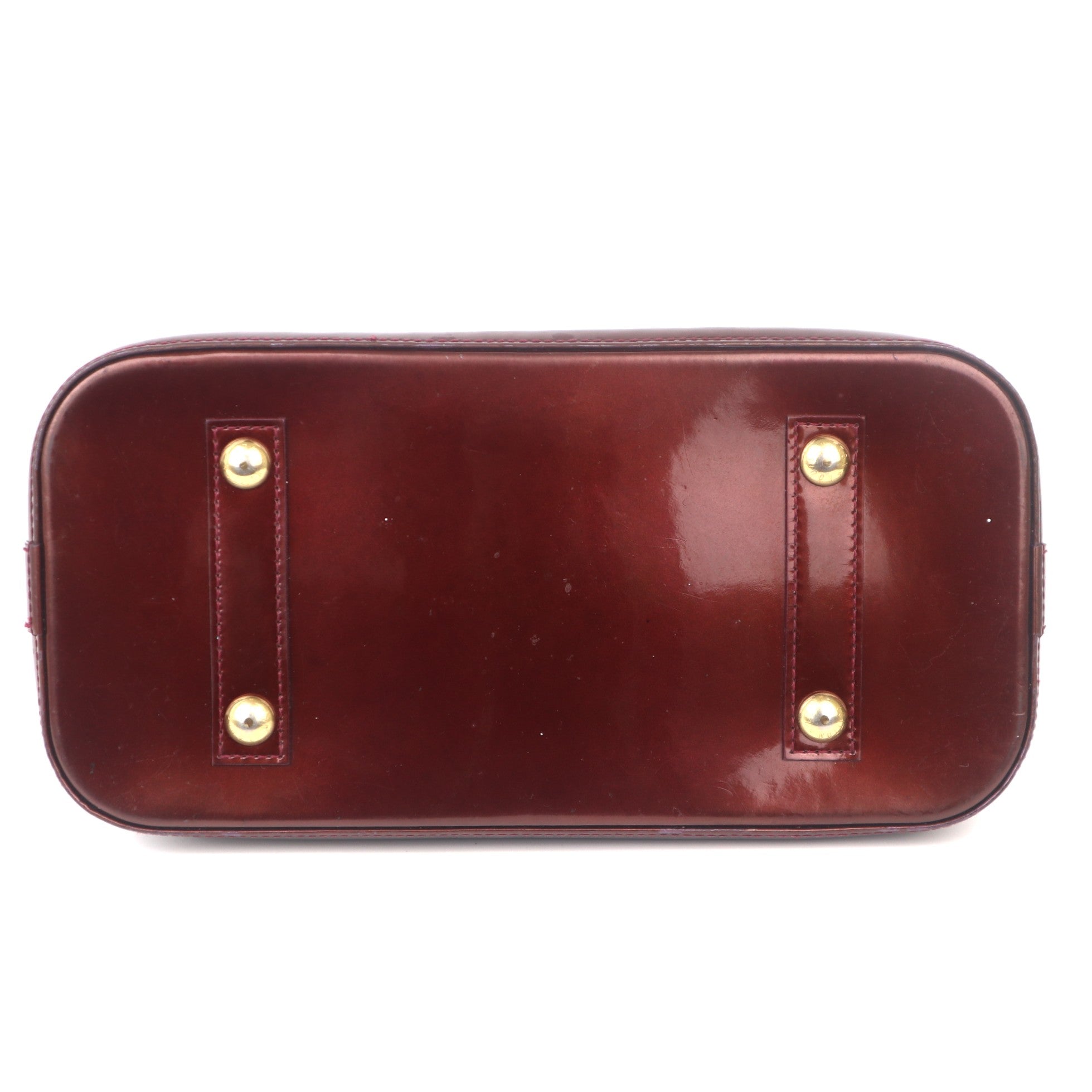 C1107 Louis Vuitton Amarante Monogram Vernis Alma PM Bag-Pre Owned
