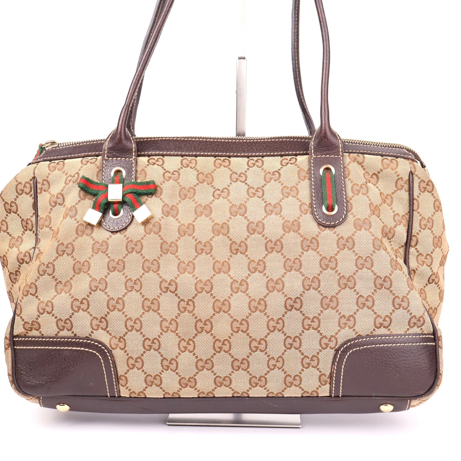 J1356 Gucci Beige GG Canvas Princy XL Tote Bag- Pre Owned
