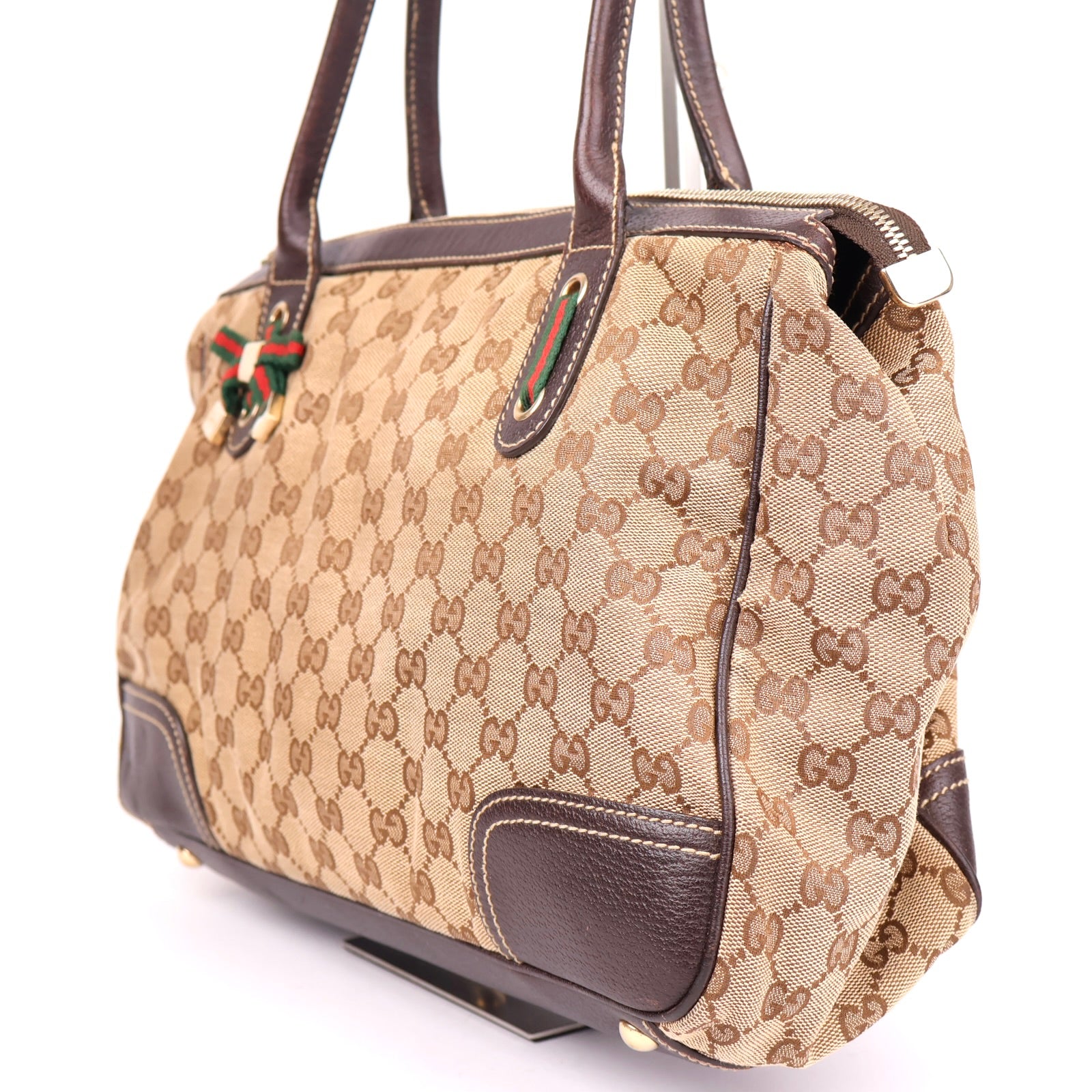 J1356 Gucci Beige GG Canvas Princy XL Tote Bag- Pre Owned