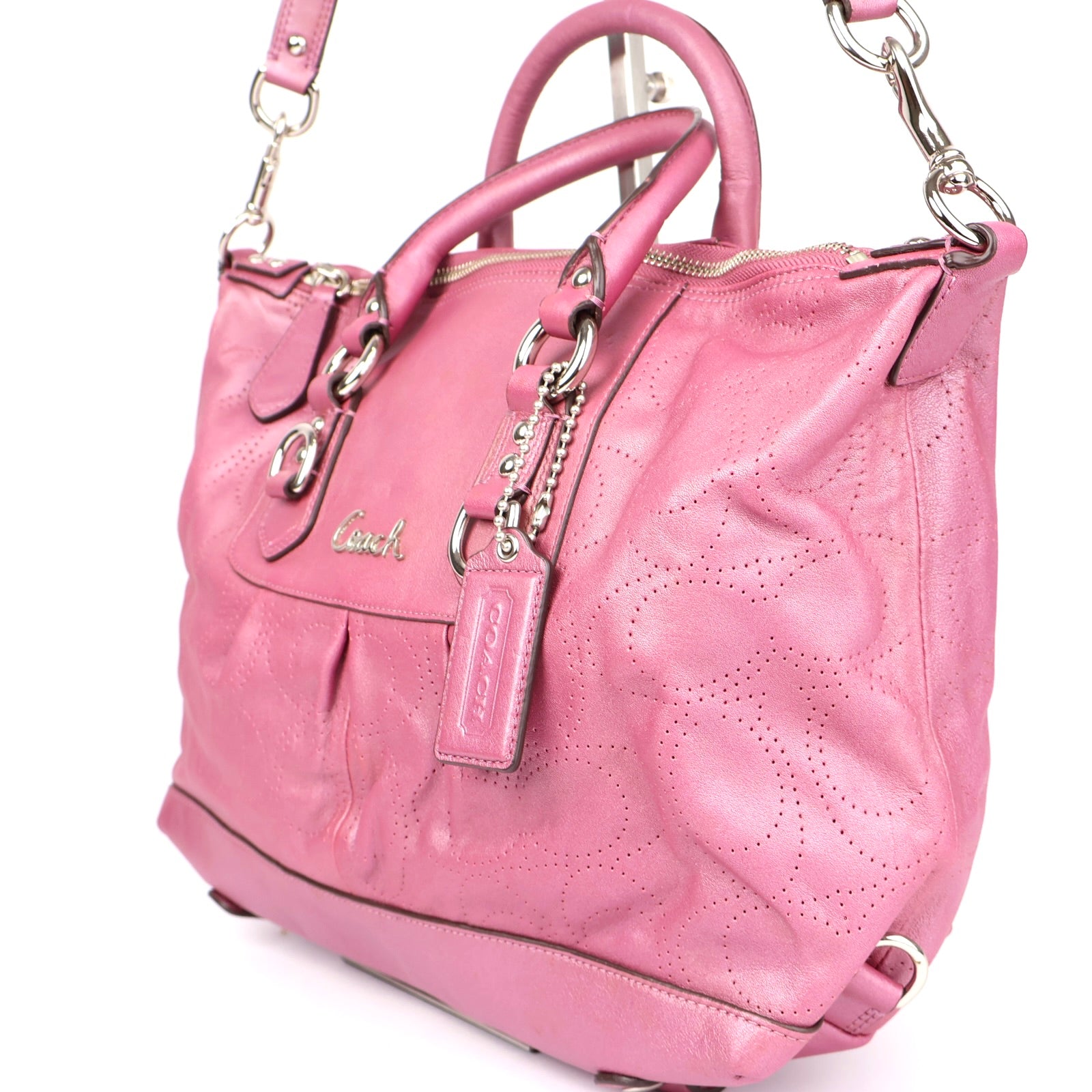 J1342 Coach Ashley Leather Convertible Hobo Bag- Pre Owned