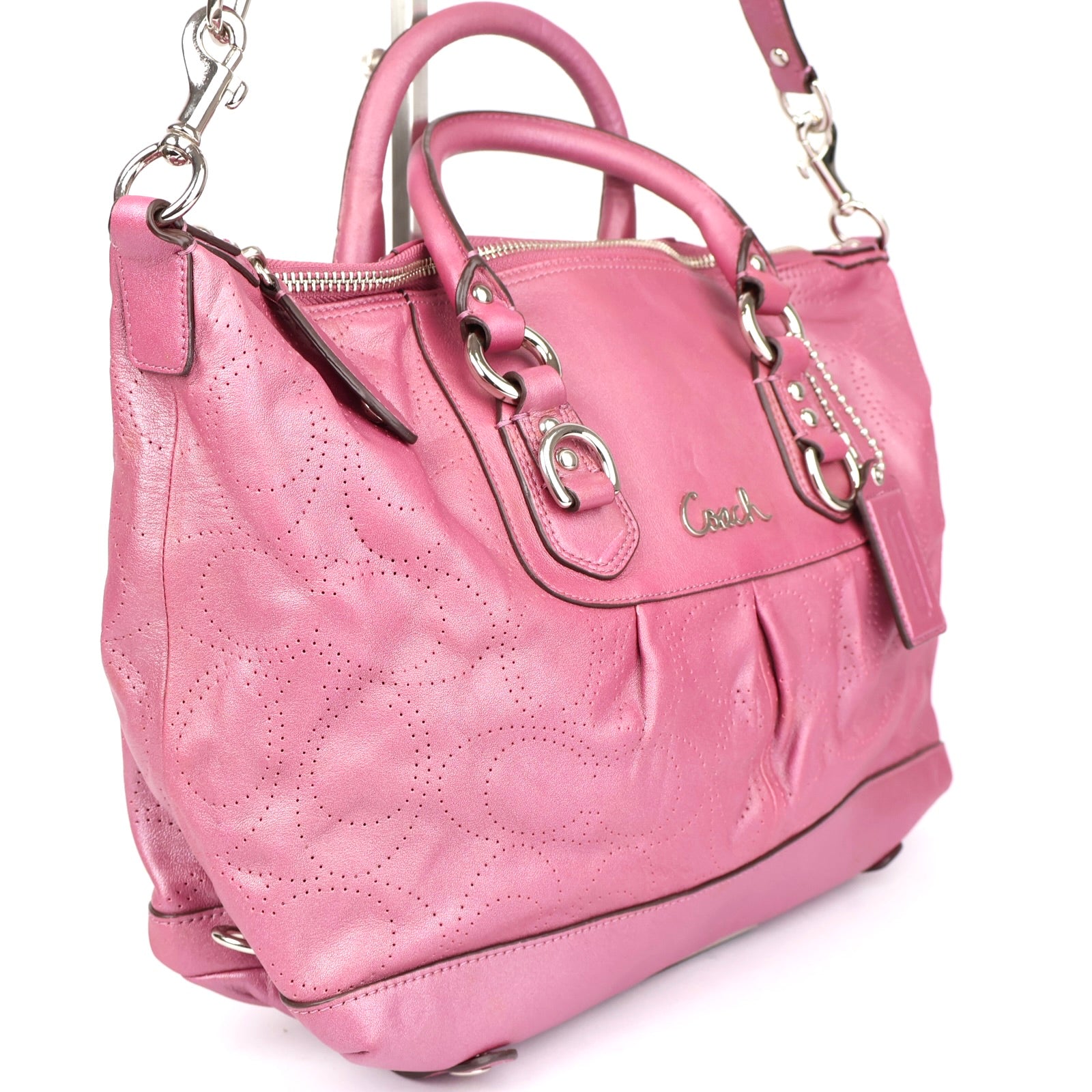 J1342 Coach Ashley Leather Convertible Hobo Bag- Pre Owned