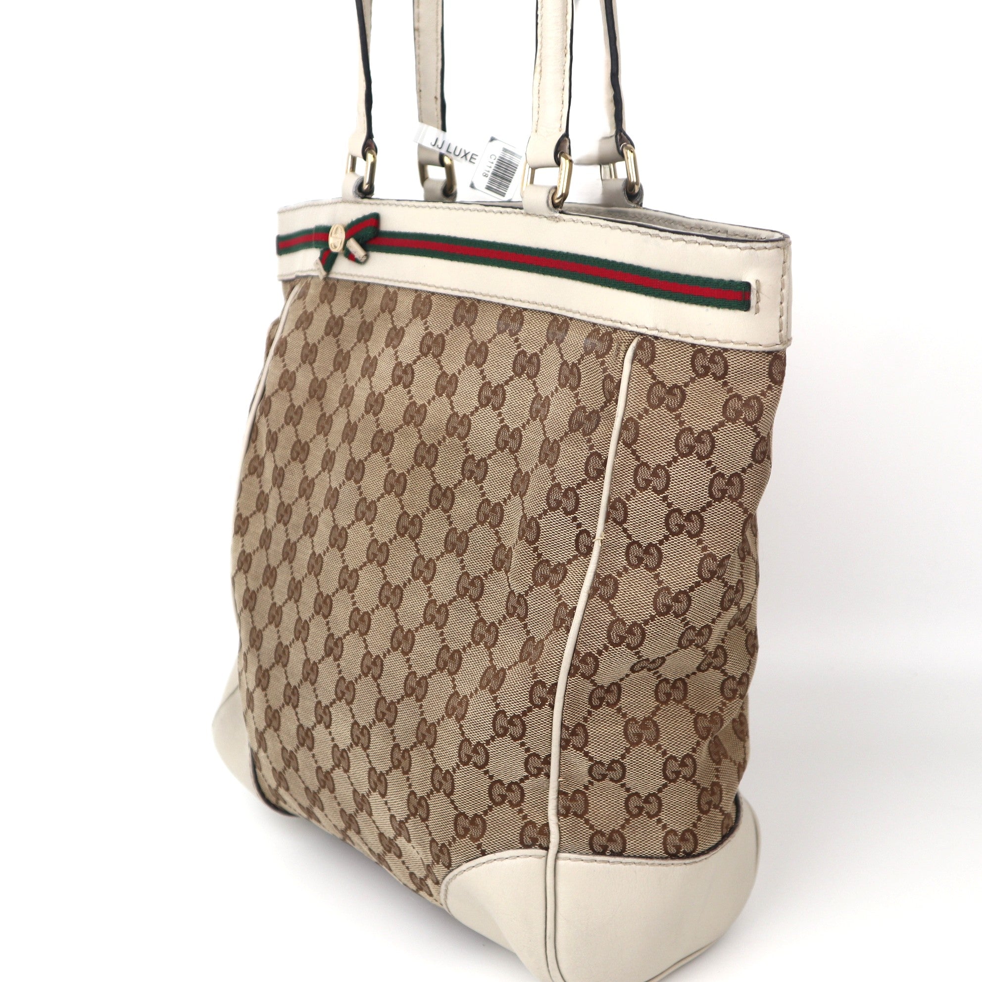 C1118 Gucci GG Canvas Mayfair Tote Bag-Pre Owned