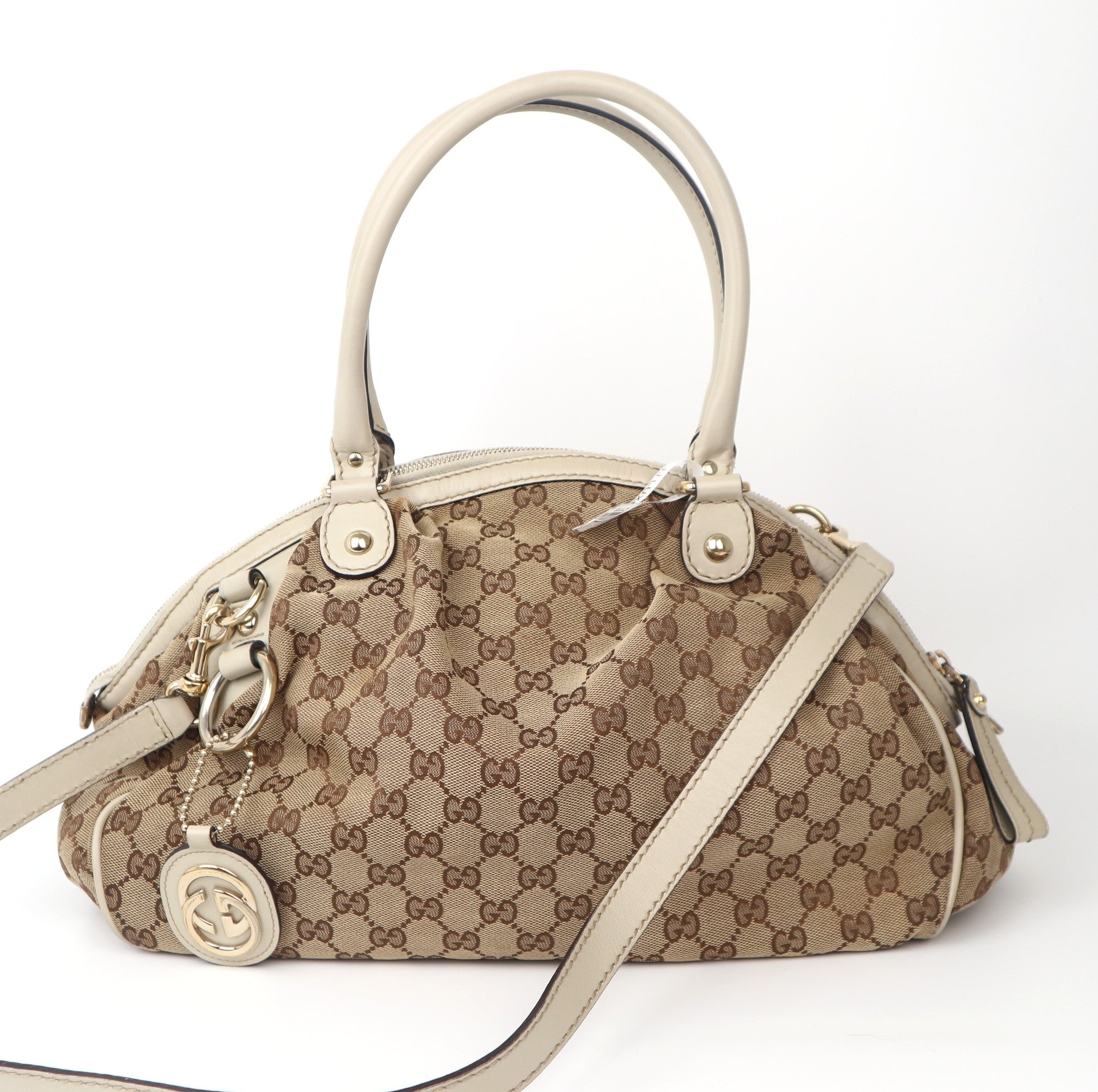 C1119 Gucci Monogram Canvas Sukey Dome Bag-Pre Owned