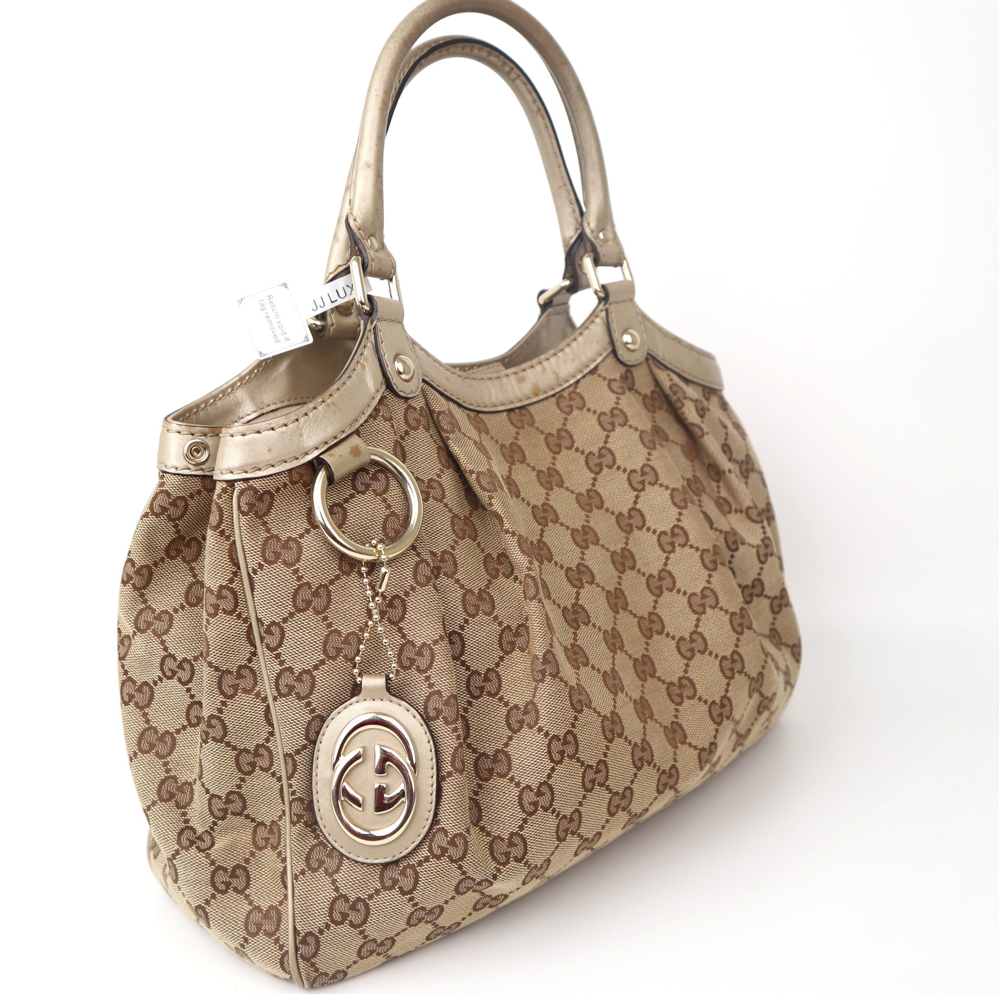 C1121 Gucci GG Canvas Medium Sukey Tote - Pre Owned