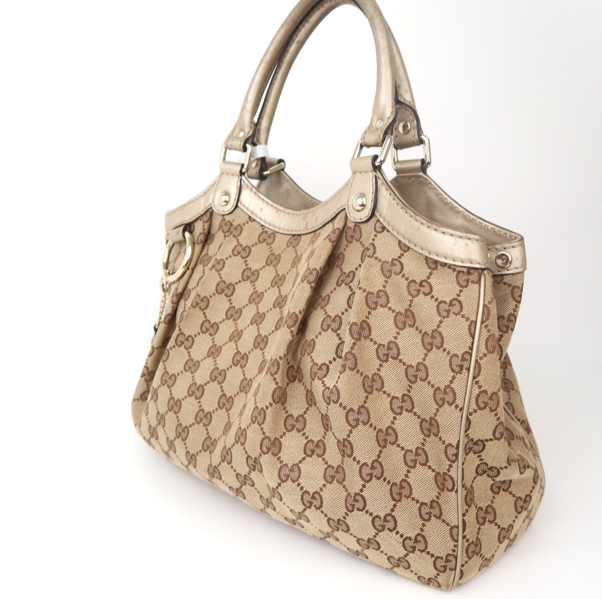C1121 Gucci GG Canvas Medium Sukey Tote - Pre Owned
