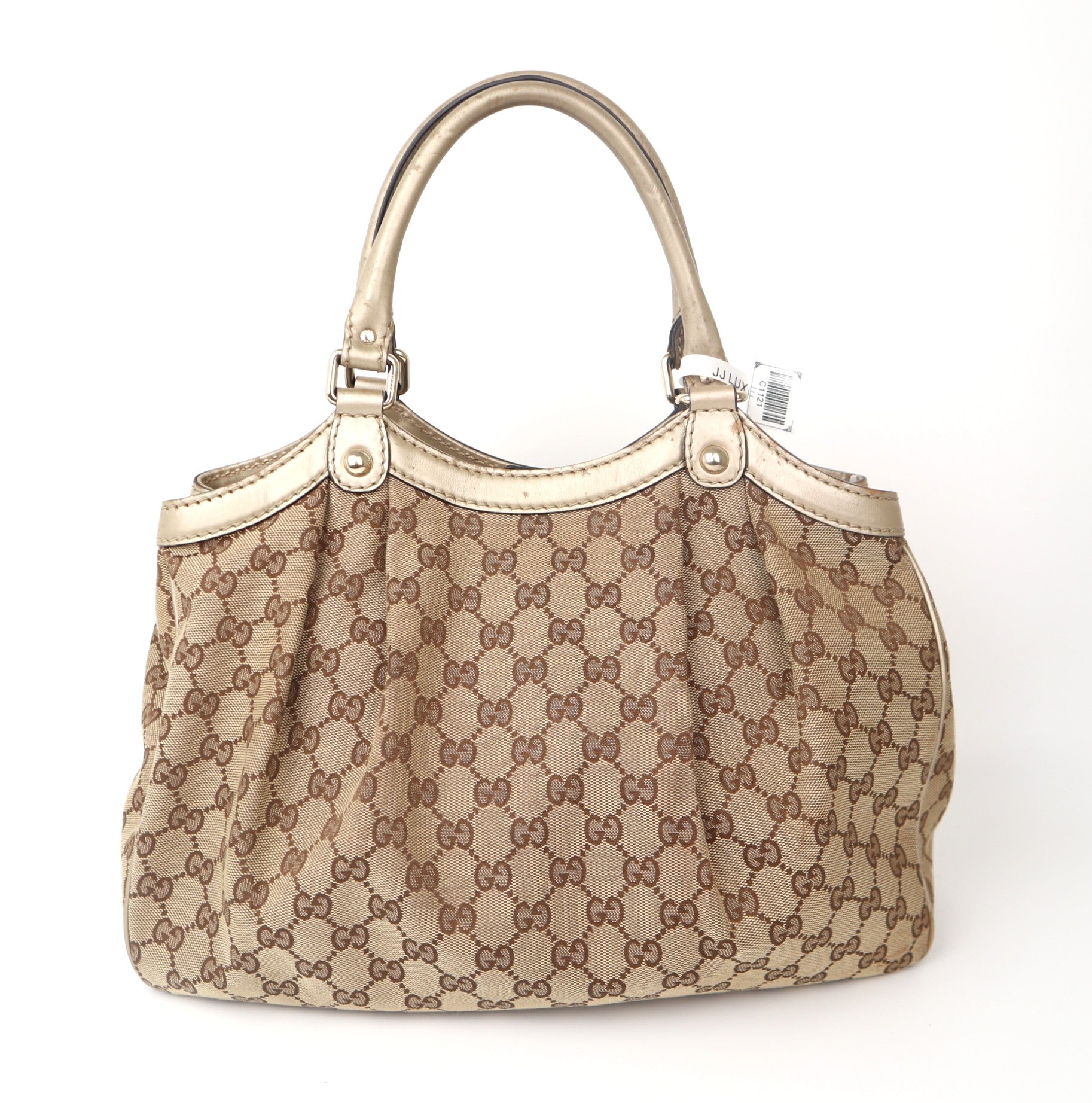 C1121 Gucci GG Canvas Medium Sukey Tote - Pre Owned
