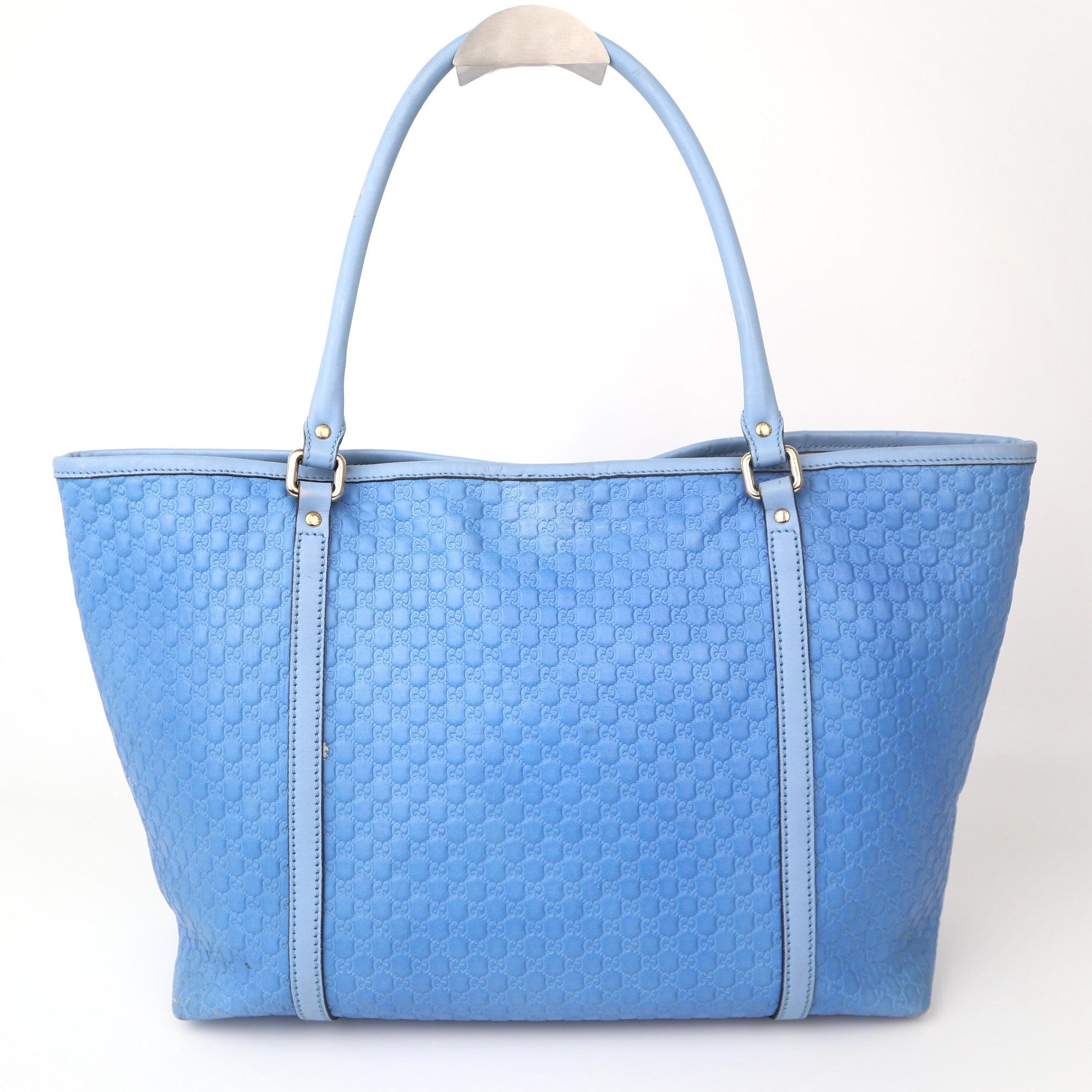 C1122 Gucci Microguccissima Top Handle Tote Sky Blue-Pre Owned