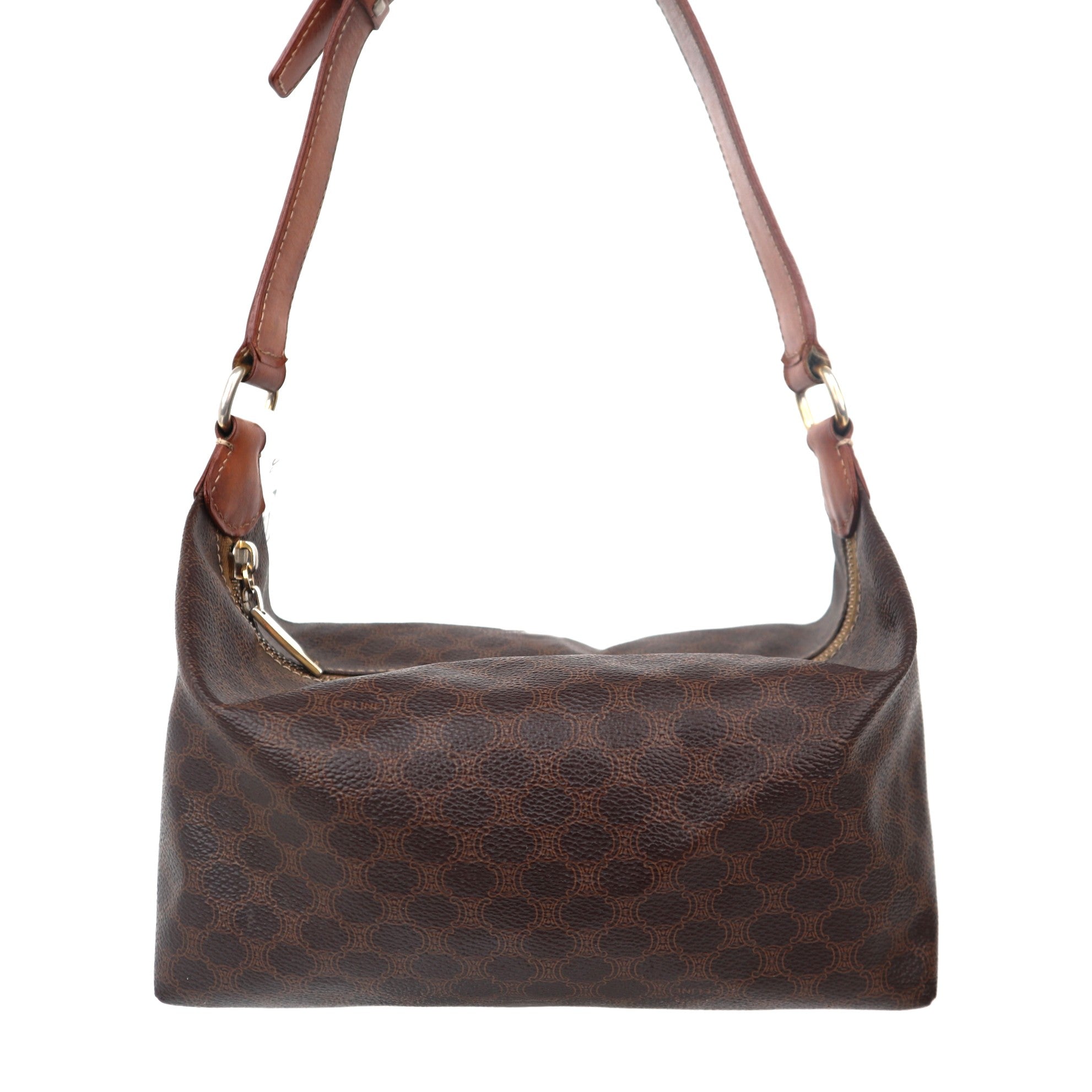 C1123 Céline Macadam Canvas Hand Bag PVC Leather-Pre Owned