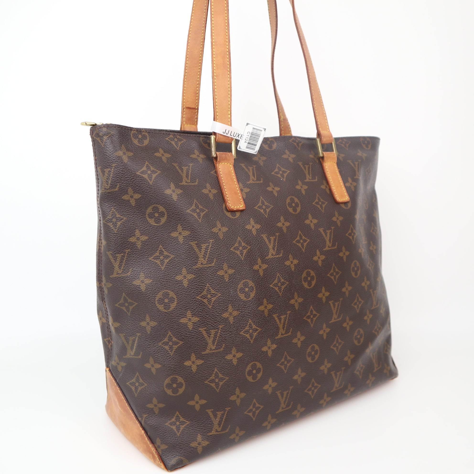 C1124 Louis Vuitton Cabas Mezzo Monogram Tote shoulder Bag-Pre Owned
