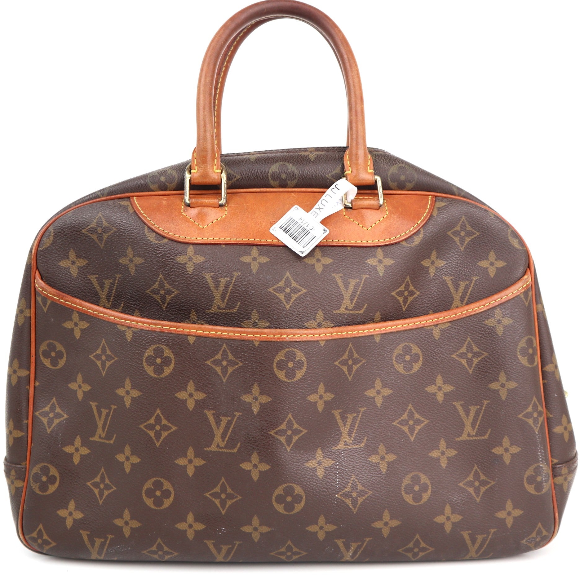 Louis Vuitton Monogram Deauville Shoulder Bag C1714 | Pre-Owned Very Good Brown Monogram Canvas