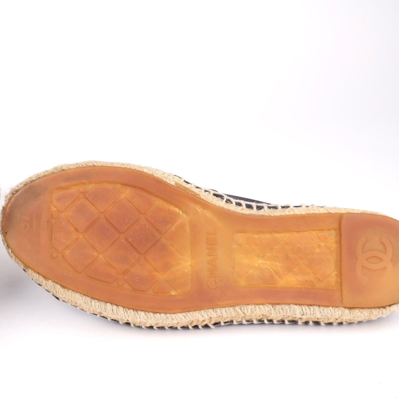 J1332 CHANEL Black Canvas CC Logo Espadrilles EU37/UK4- Pre Owned
