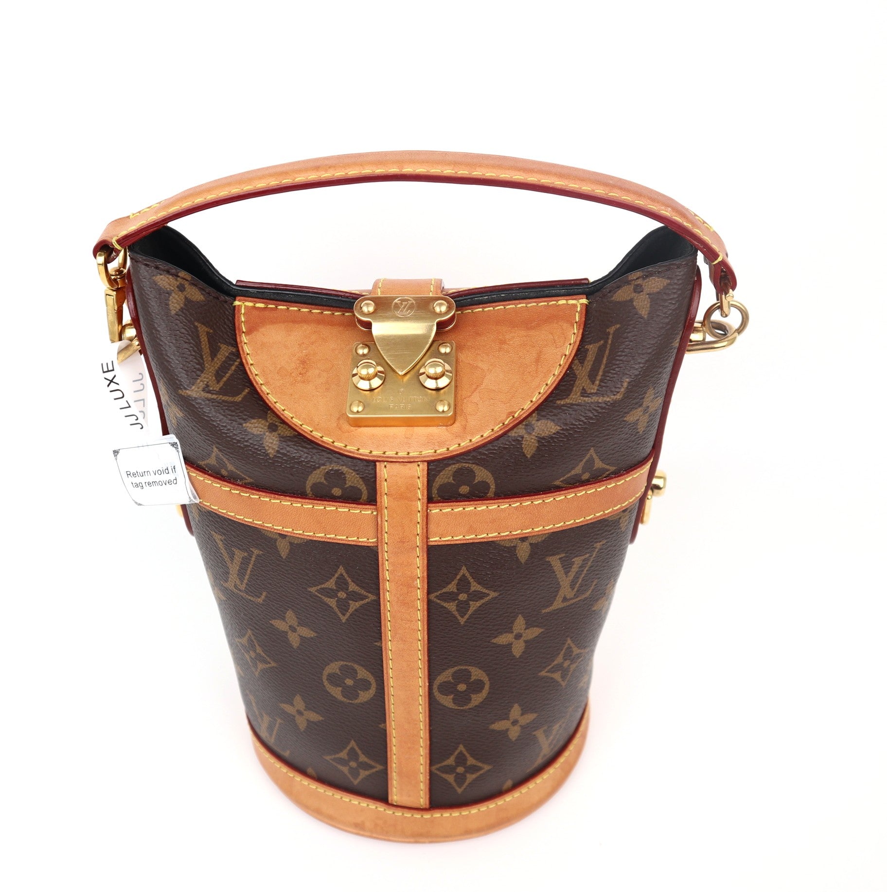 C1128 Louis Vuitton Monogram Canvas Duffle Bucket Bag-Pre Owned