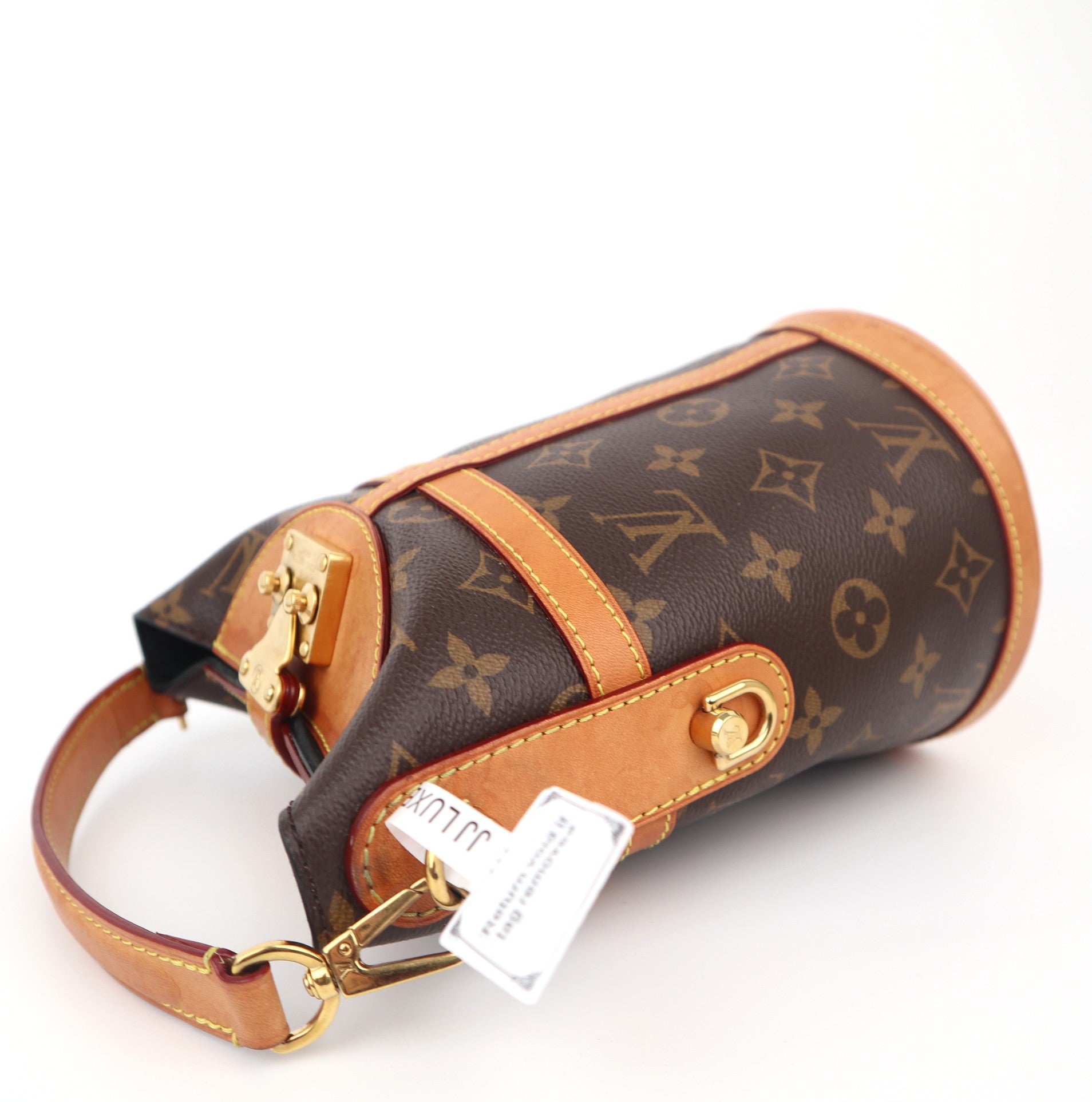 C1128 Louis Vuitton Monogram Canvas Duffle Bucket Bag-Pre Owned