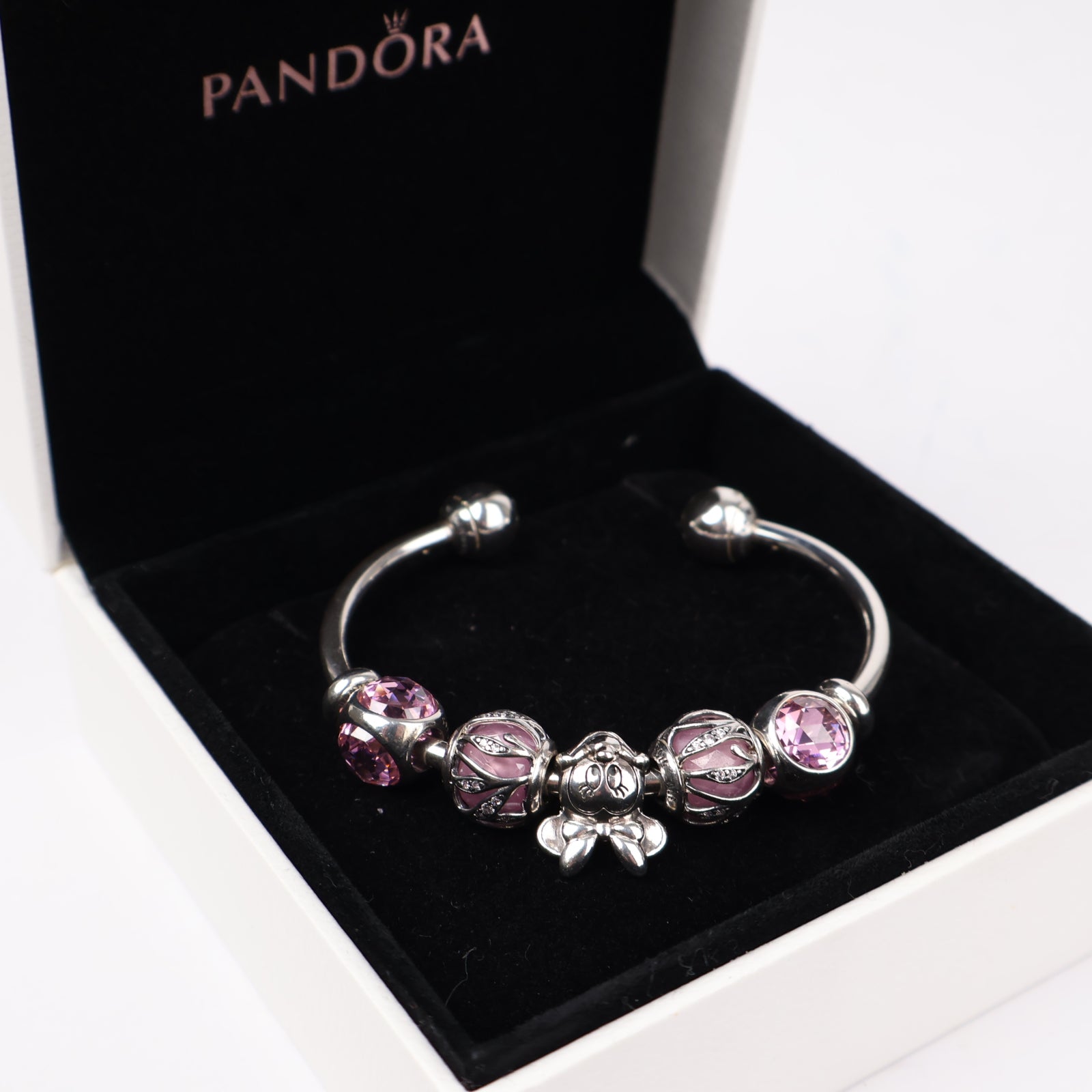 J1305 Pandora Pink Sparkle Fantasy Bracelet Set- Pre Owned