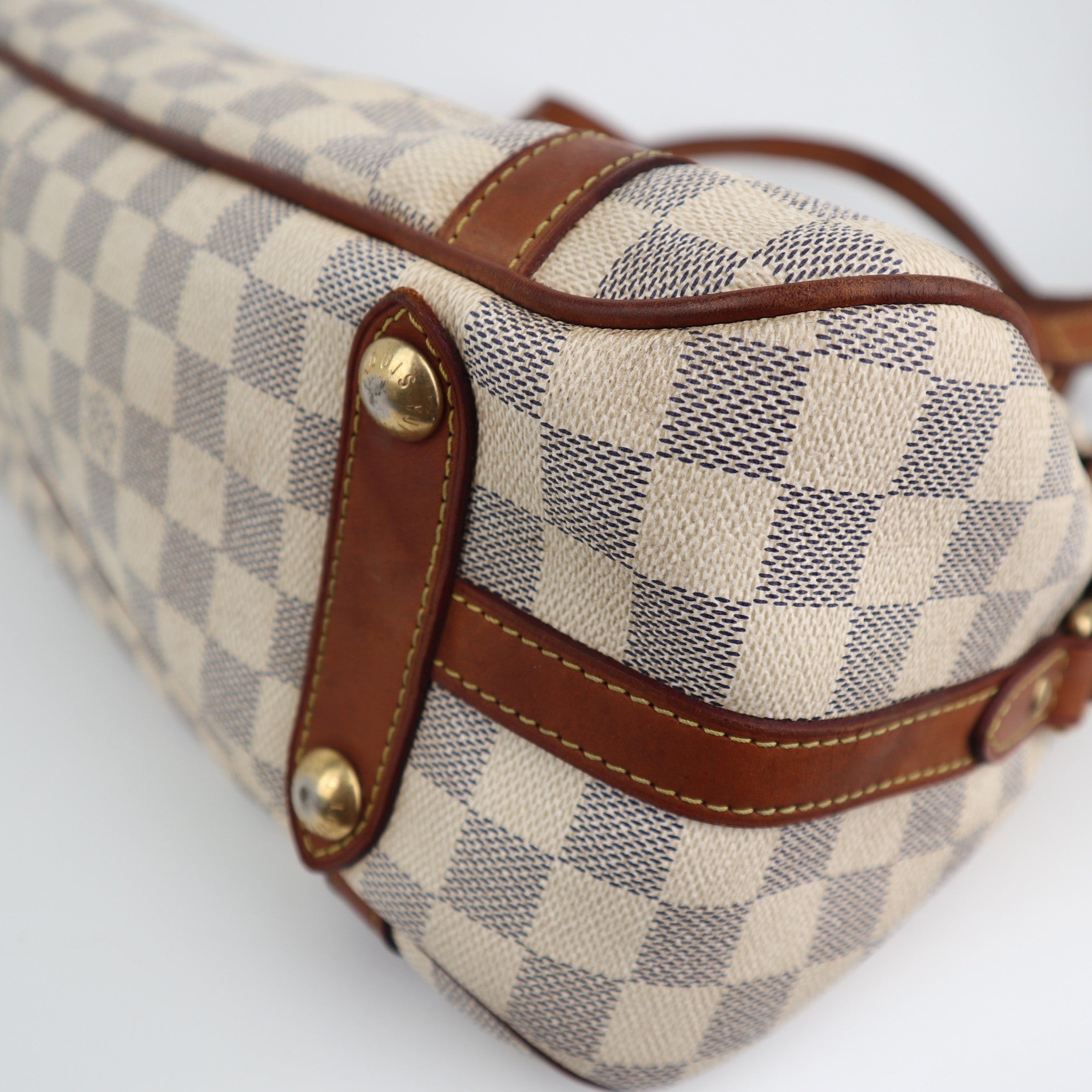 Louis Vuitton Damier Azur Stresa PM Shoulder Bag C1726 | Pre-Owned Good Beige / Blue Damier Azur Canvas