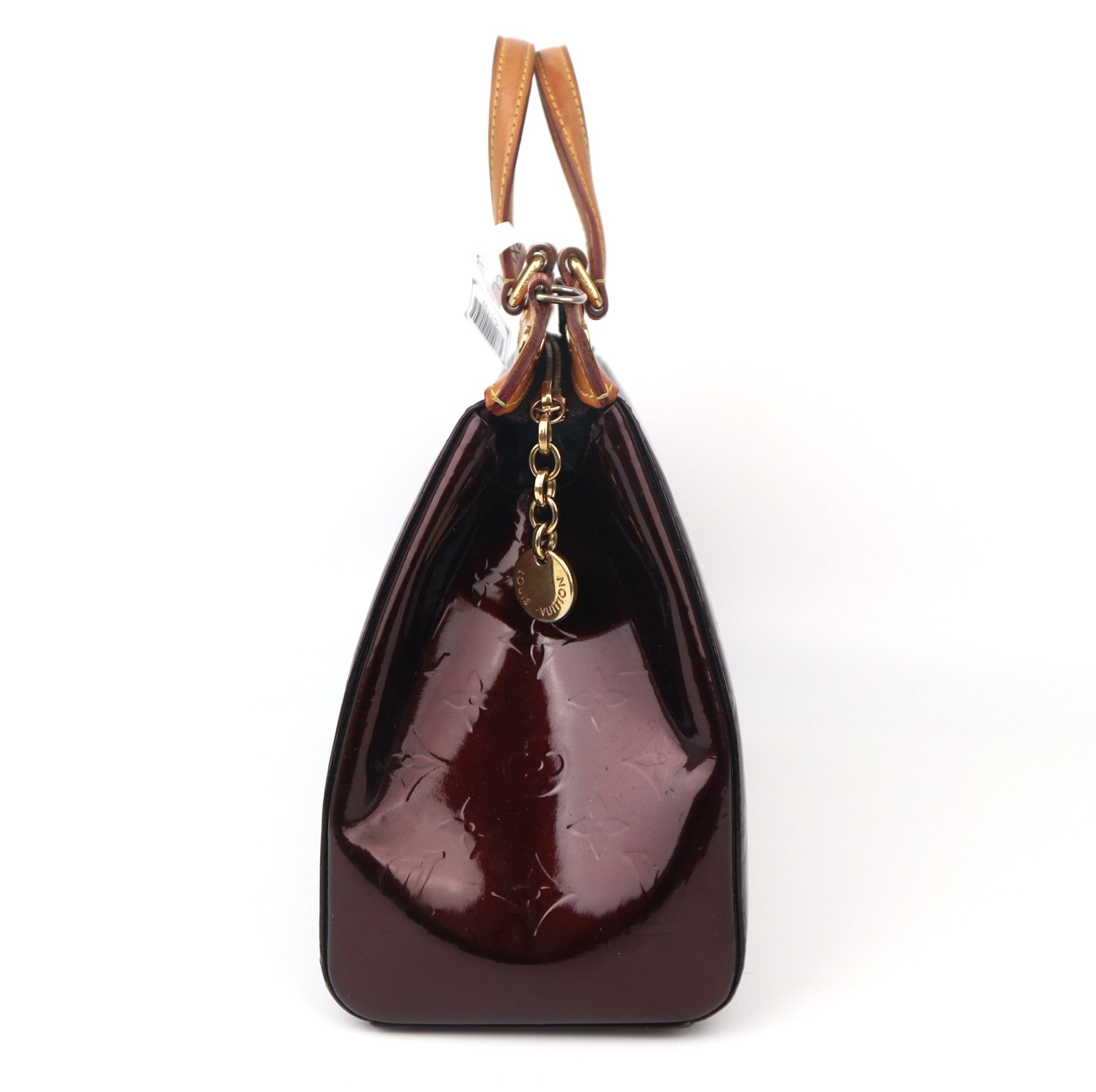 C1132 Louis Vuitton Amarante Monogram Vernis Brea MM Bag-Pre Owned