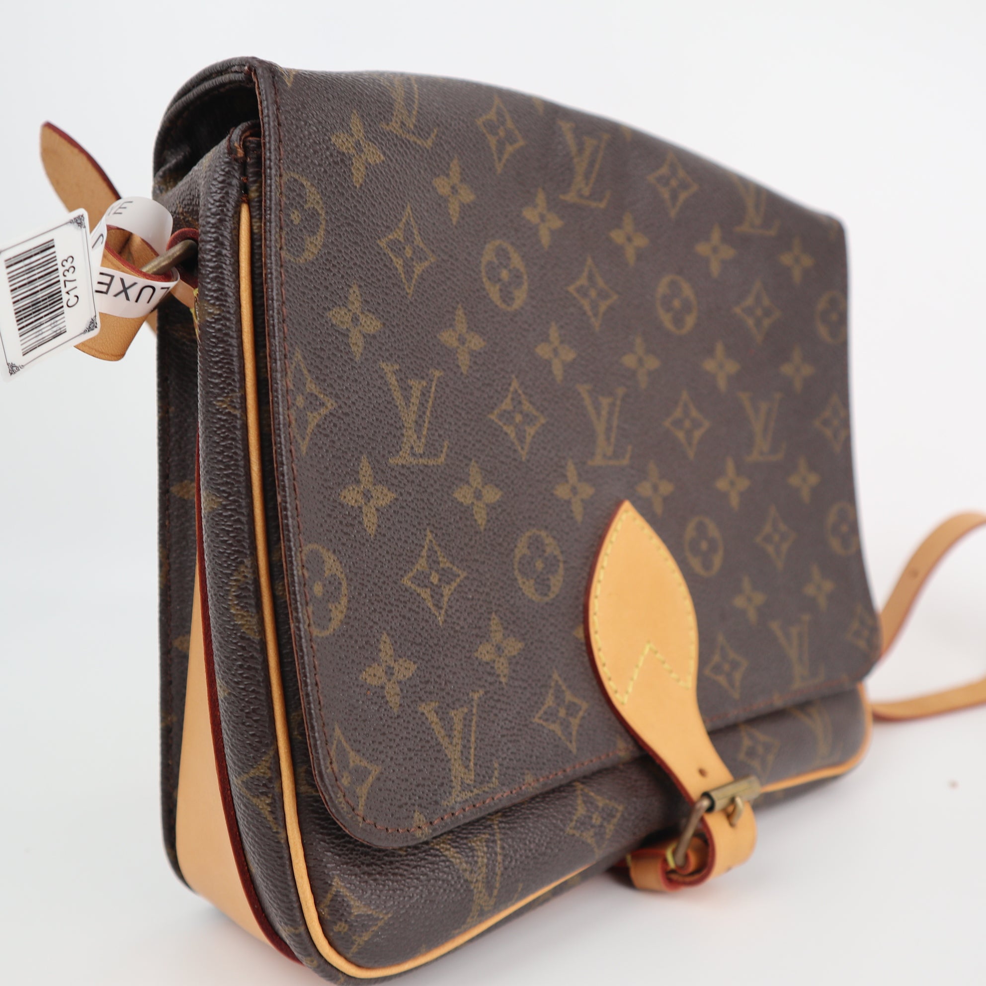 Louis Vuitton Monogram Cartouchiere GM Shoulder Bag C1733R | Pre-Owned Excellent Brown Monogram Canvas