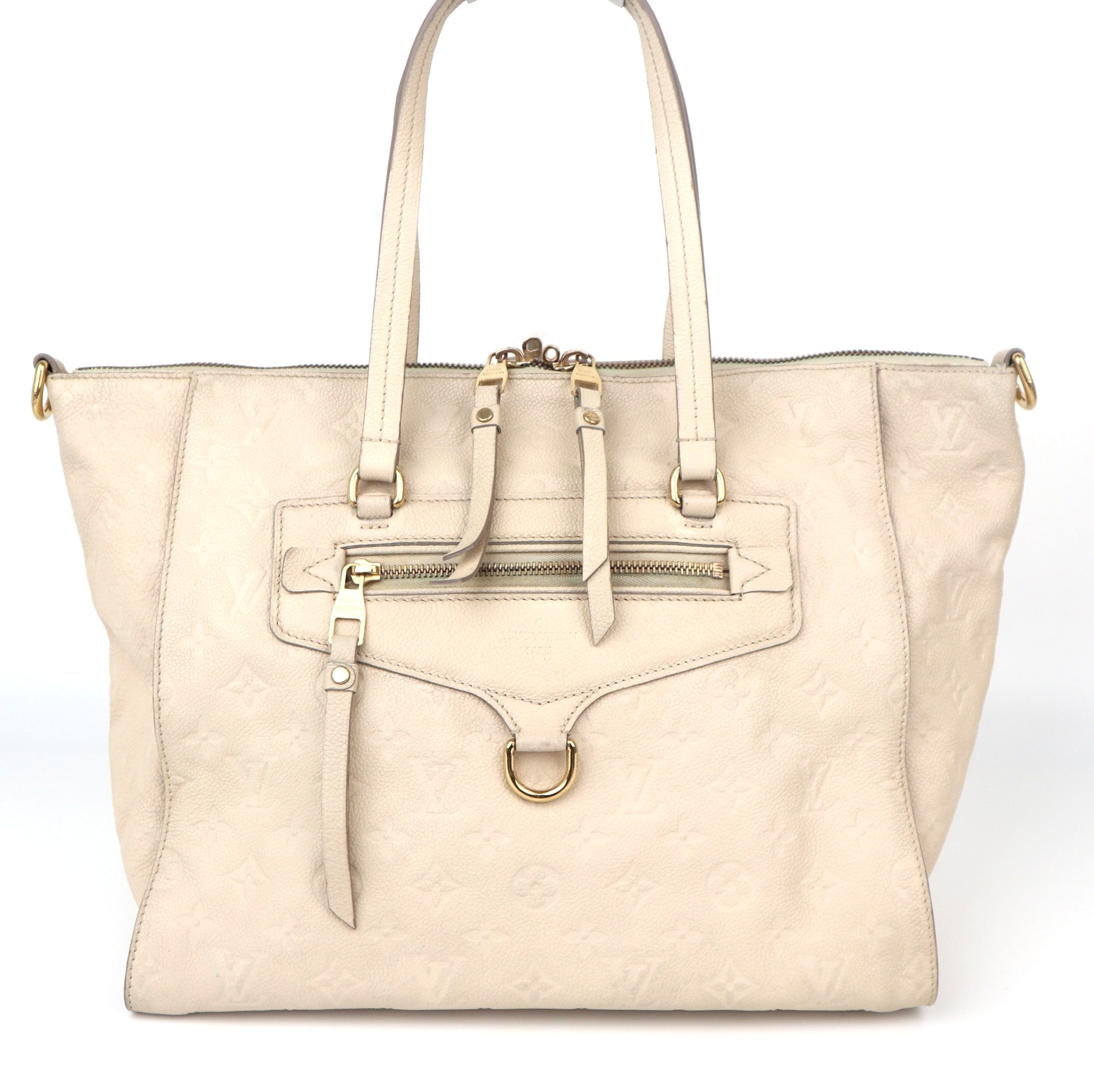 C1135 Louis Vuitton Lumineuse PM Neige Monogram Empreinte Leather Bag-Pre Owned