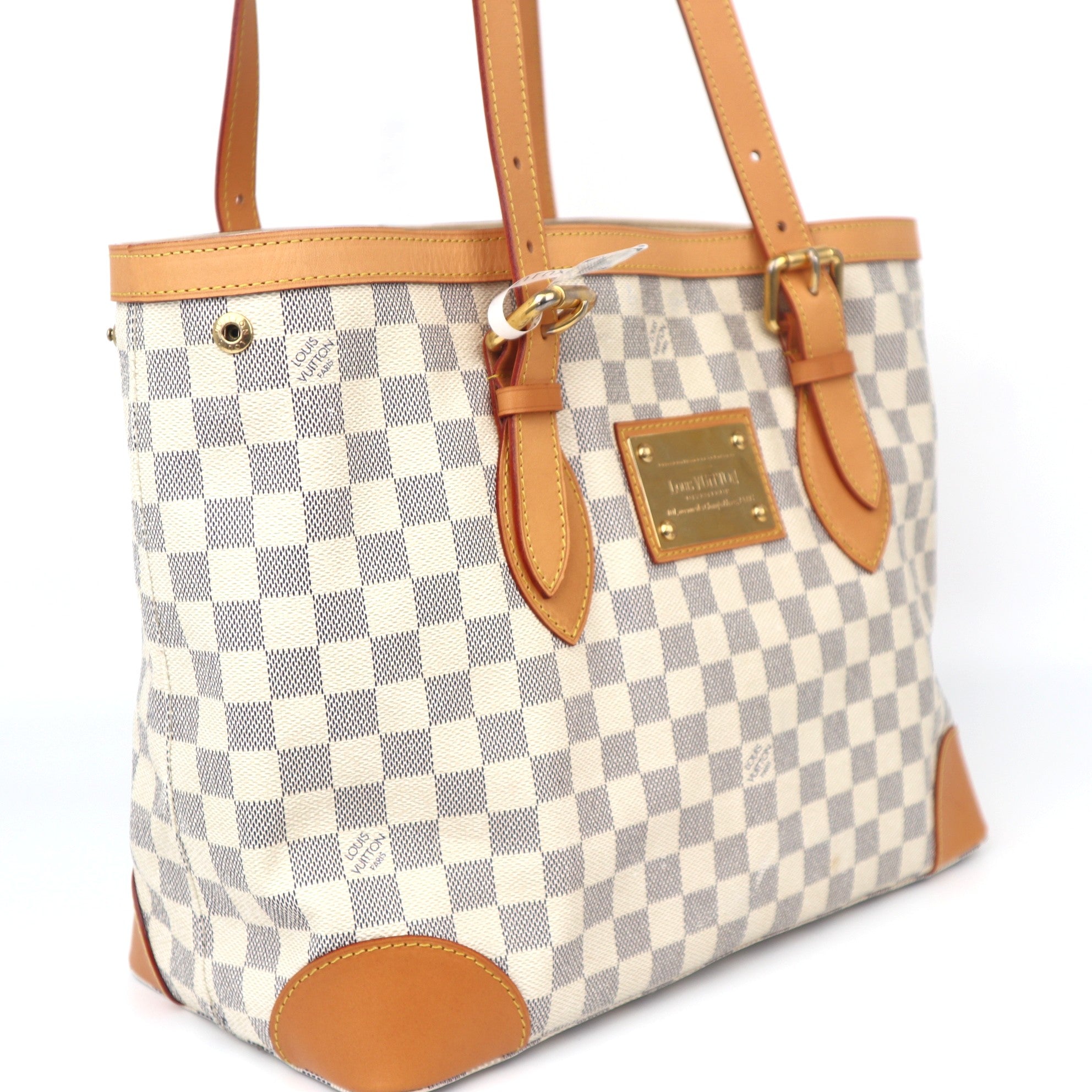 C1136 Louis Vuitton Damier Azur Canvas Hampstead MM Bag-Pre Owned