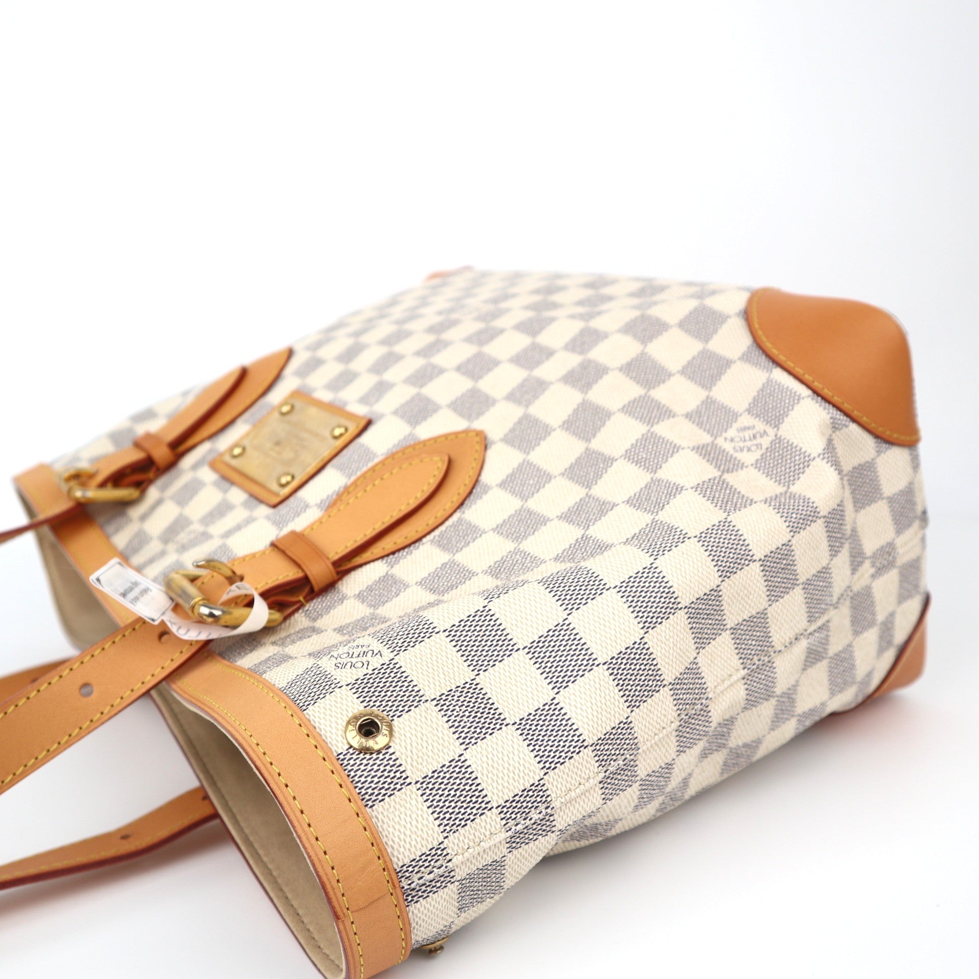 C1136 Louis Vuitton Damier Azur Canvas Hampstead MM Bag-Pre Owned