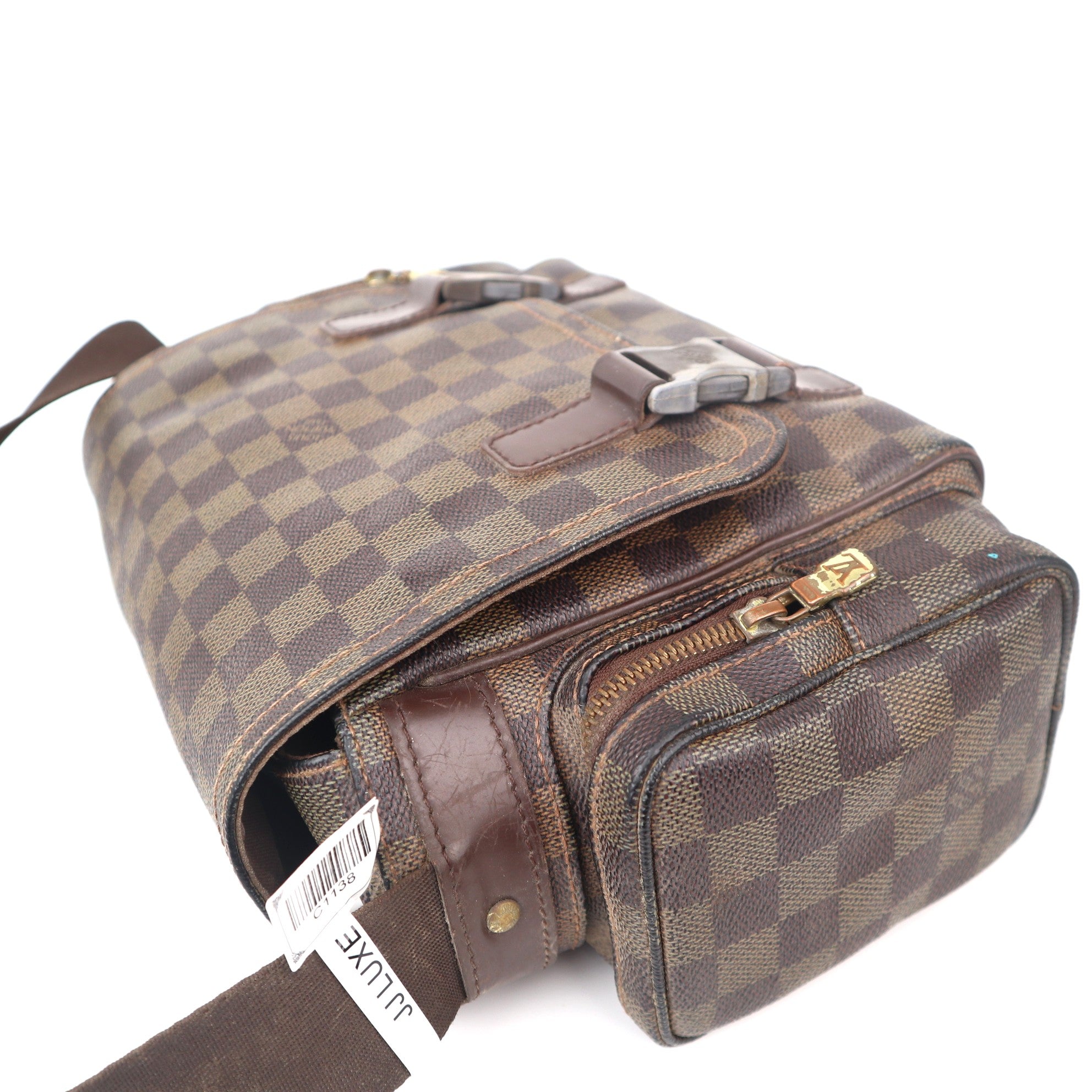 C1138 Louis Vuitton Damier Canvas Melville Reporter Bag-Pre Owned
