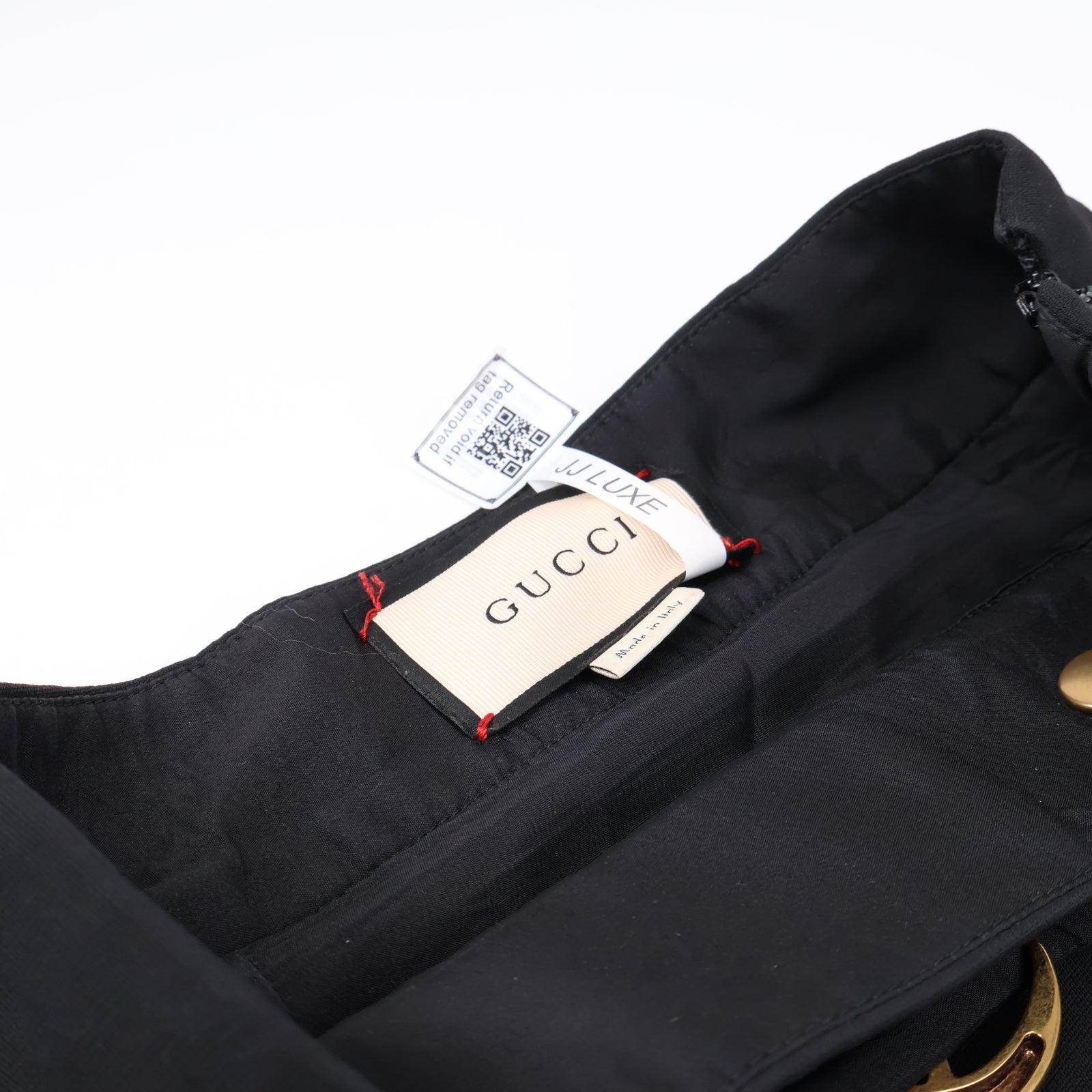 J1307# Gucci Black GG Logo High-Waisted Mini Skirt- Pre Owned