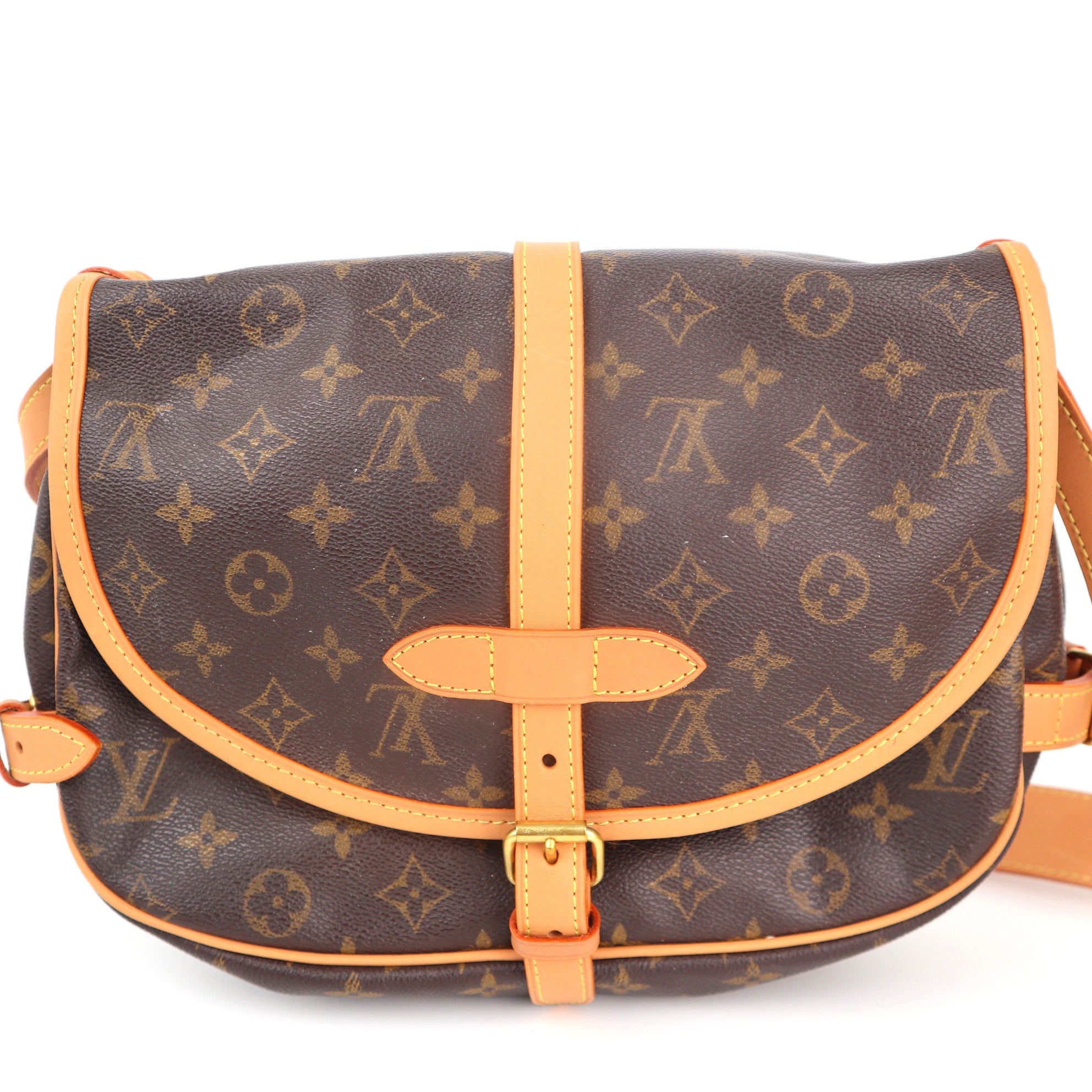 Louis Vuitton Monogram Canvas Saumur 30 Shoulder Bag C1741R | Pre-Owned Excellent Brown Monogram Canvas